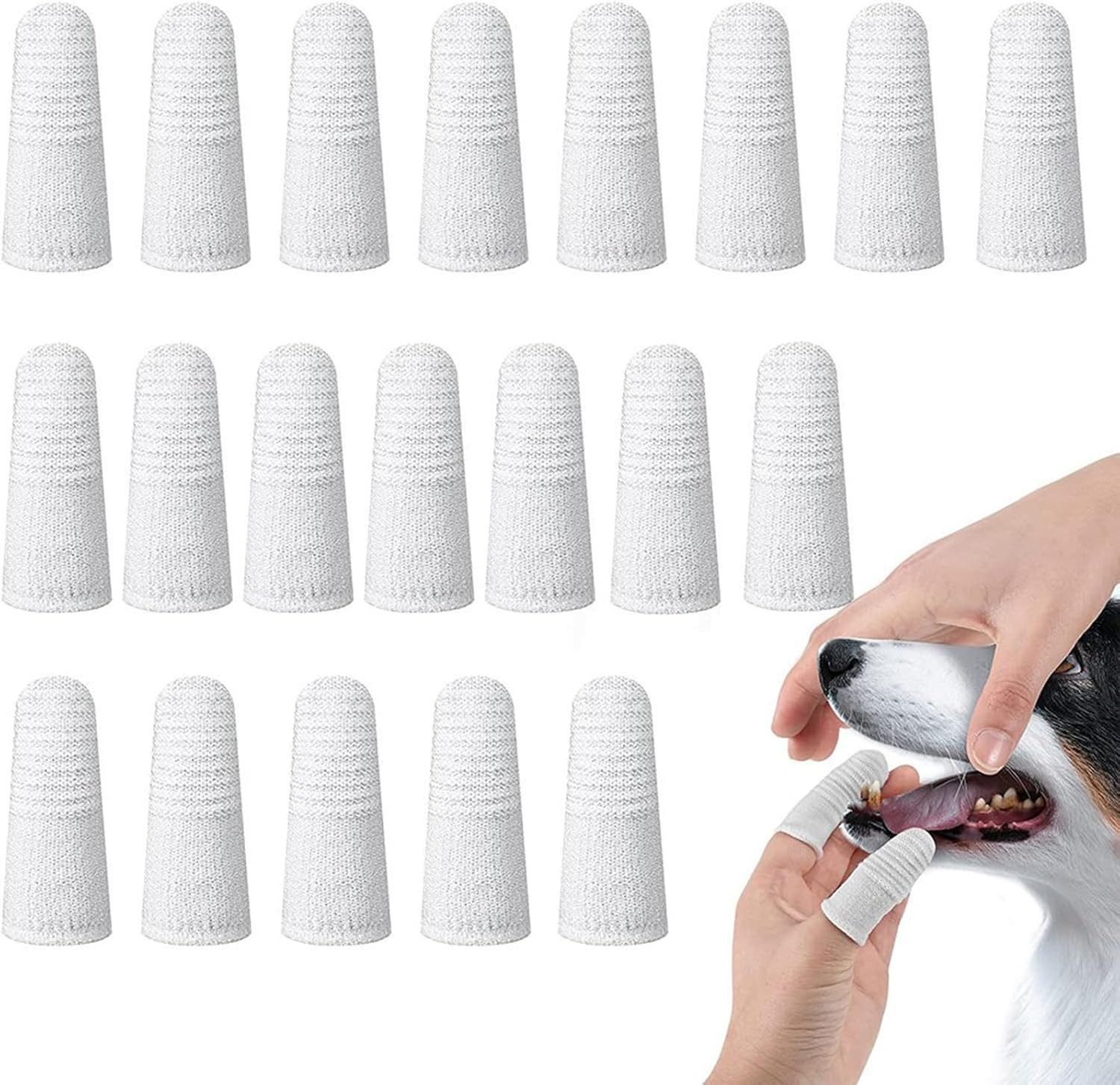 FELIXLEO Tier-Fingerzahnbürste Hundezahnbürste Fingerzahnbürste Set für Hunde und Katzen