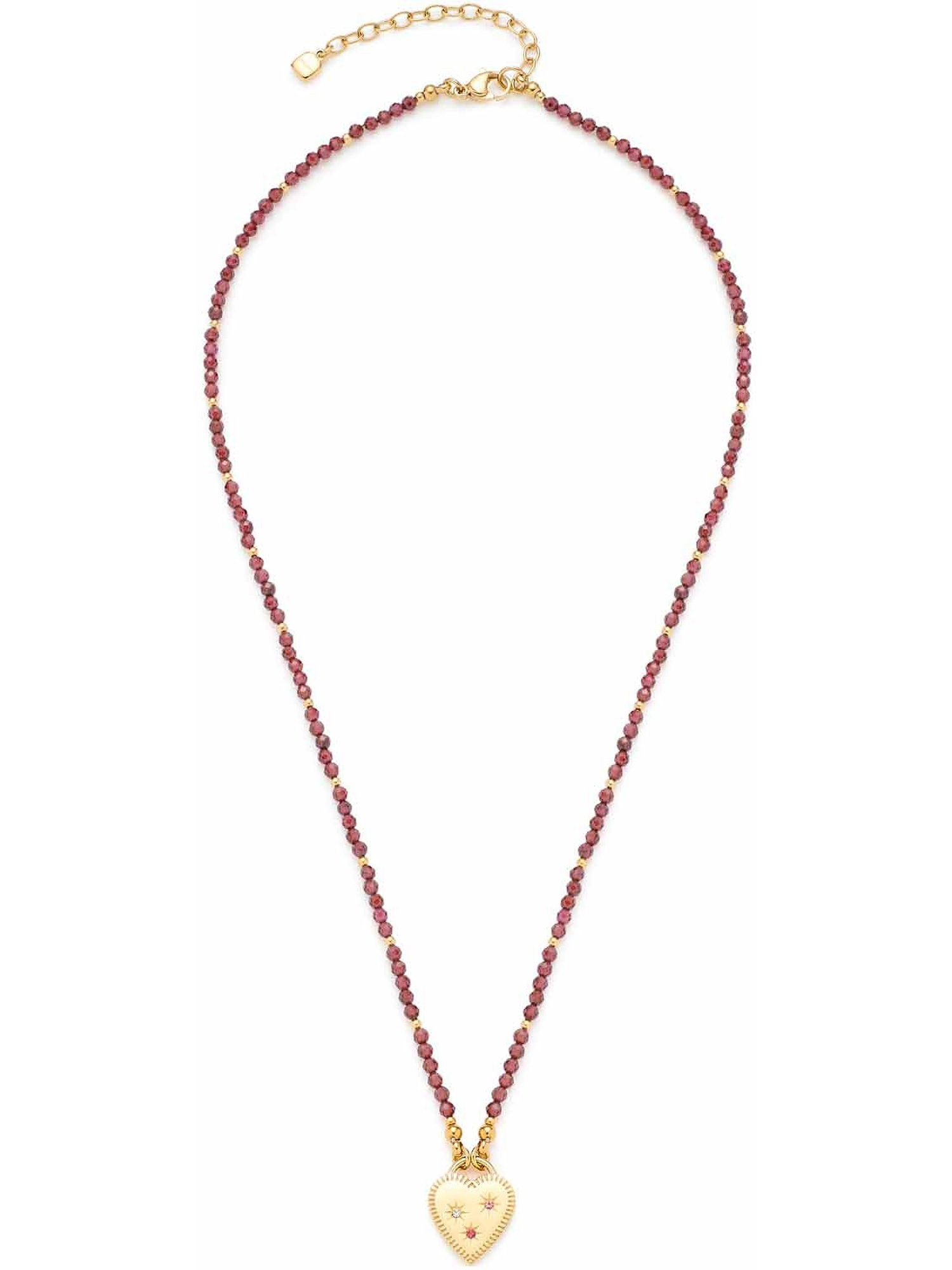 LEONARDO Edelstahlkette Leonardo Damen-Kette Edelstahl Granat günstig online kaufen