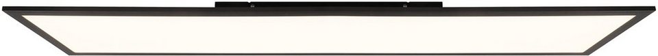 Brilliant LED Panel Abie, CCT - über Fernbedienung, Dimmfunktion,  Farbwechsel, Memoryfunktion, Nachtlichtfunktion, Timerfunktion, LED  wechselbar, Farbwechsler, warmweiß - kaltweiß, 120 x 30 cm, dimmbar, CCT,  RGB, 3800 lm, Fernbedienung, sand schwarz