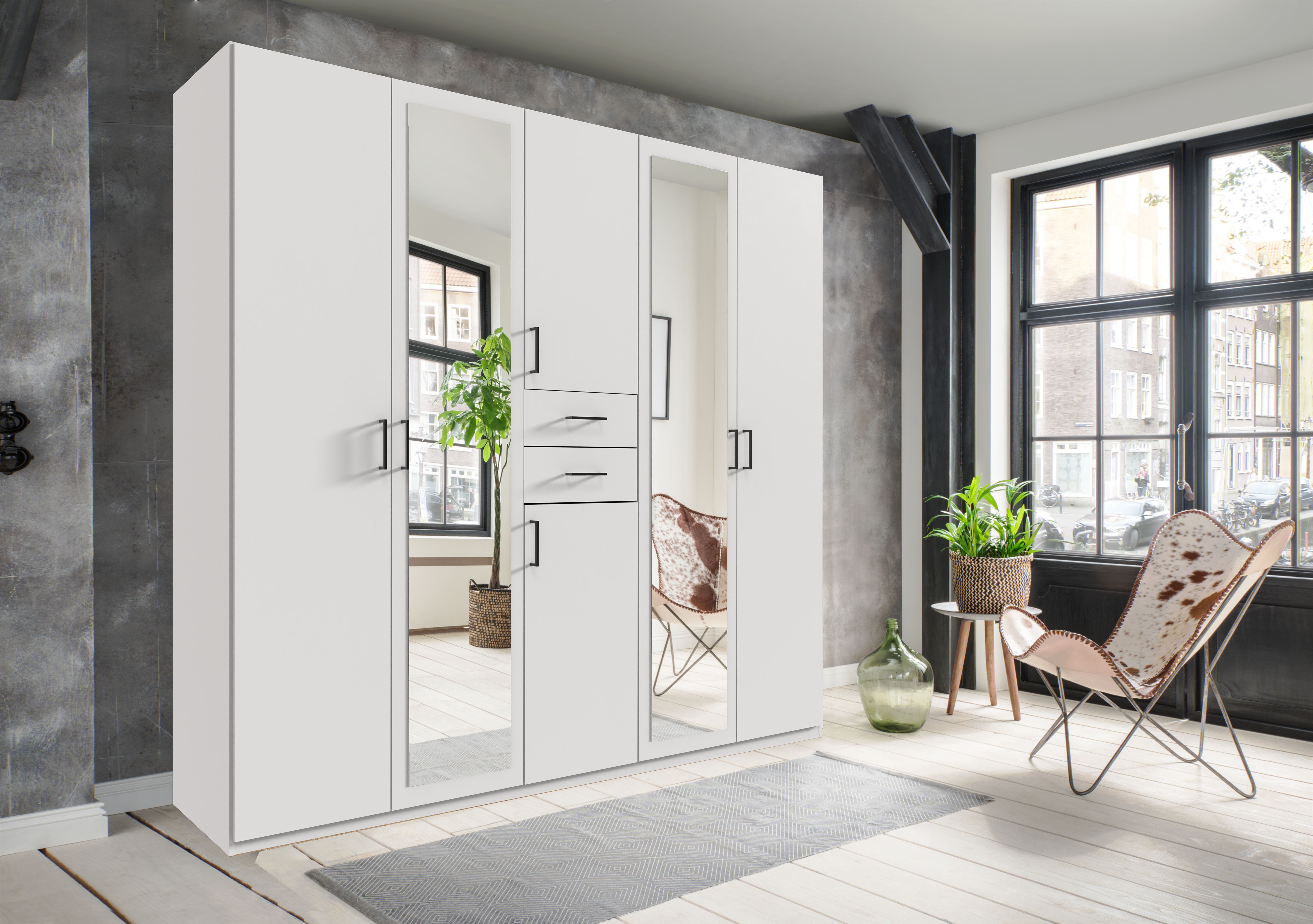 Wimex Kleiderschrank Diver Drehtürenschrank mit Spiegel, 180, 225 o. 270cm günstig online kaufen