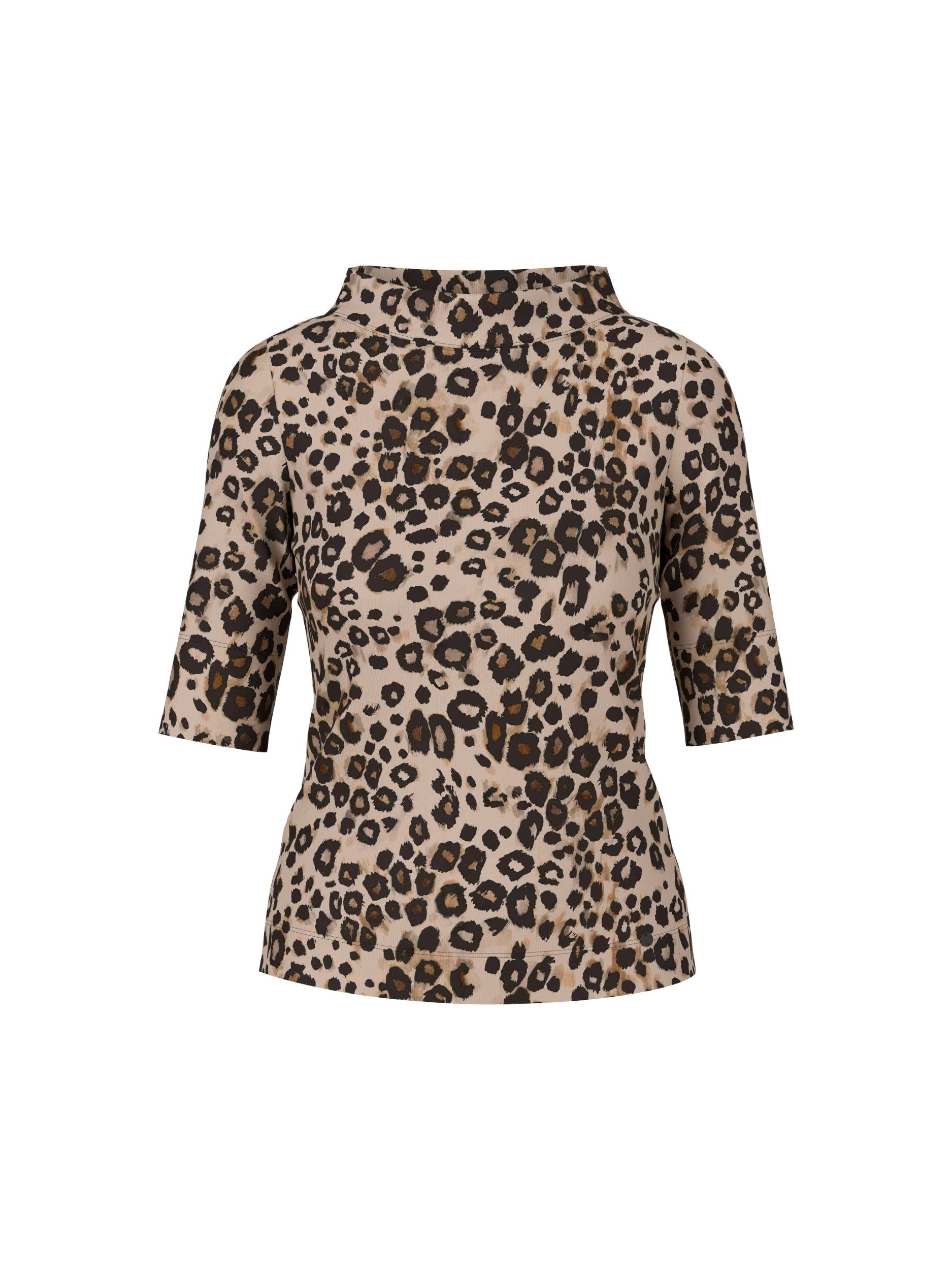 Marc Cain Kurzarmshirt Trendiges T-Shirt mit Leo-Print