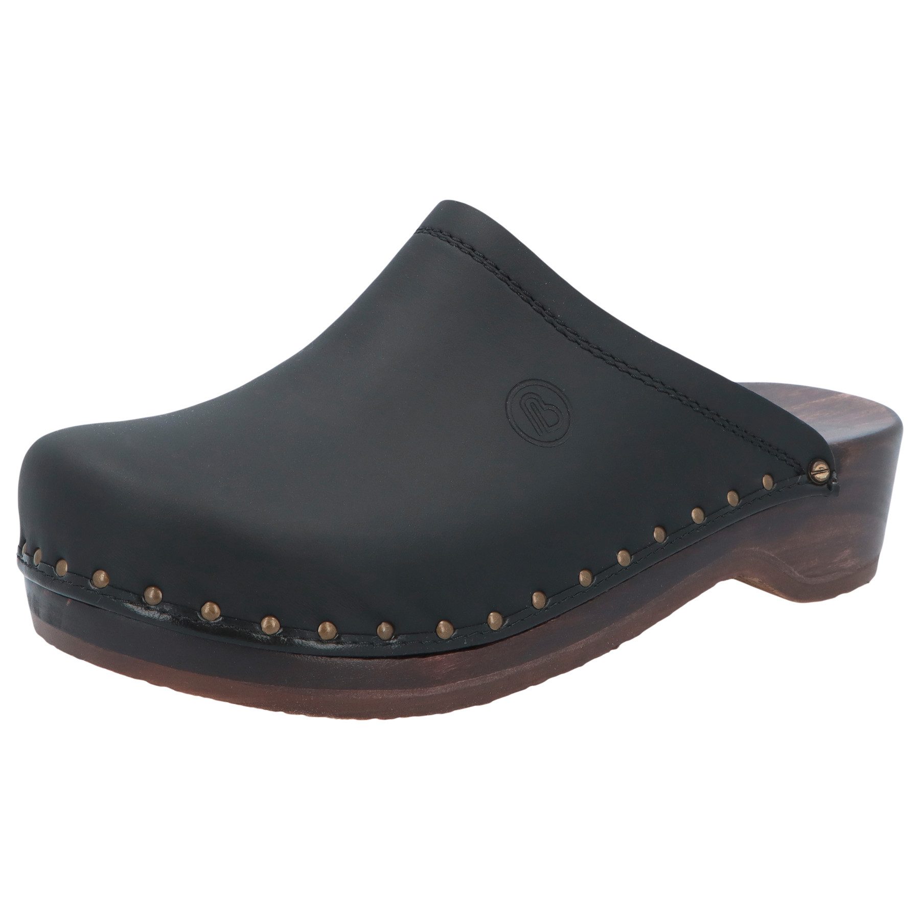 Berkemann neutral Holz Natur-Toeffler Clogs Leder Schlappen