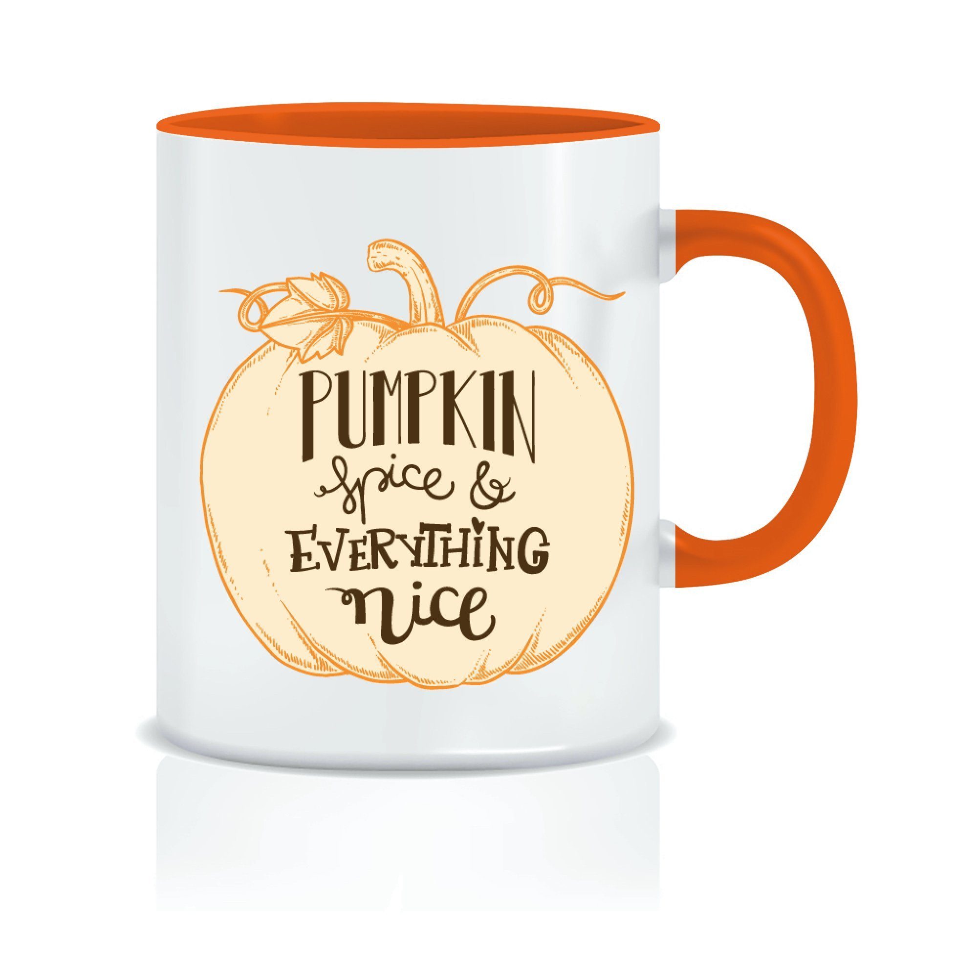 Giftandprint Tasse Pumpkin Spice deko, Kürbistasse, Geschenk, Kürbis, Weihnachten, Spüllmaschinengeeignet, Mikrowellengeeignet