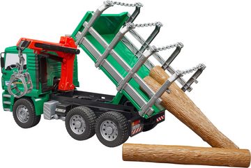 Bruder® Spielzeug-Forstmaschine MAN Holztransporter mit Ladekran 43 cm (02769), Made in Europe