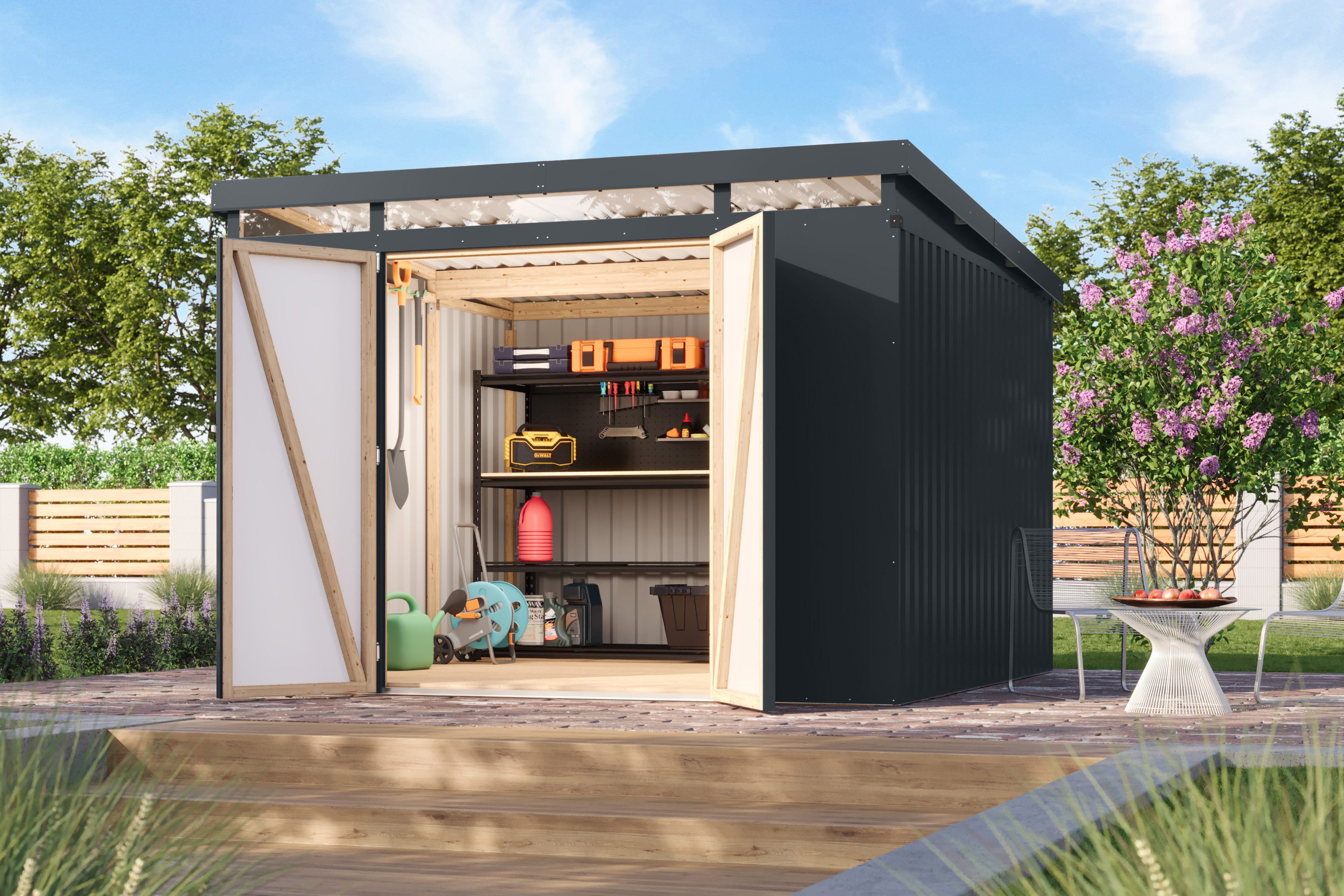 Karibu Gerätehaus Argonium 3,5, BxT: 290x292 cm, Made in Germany