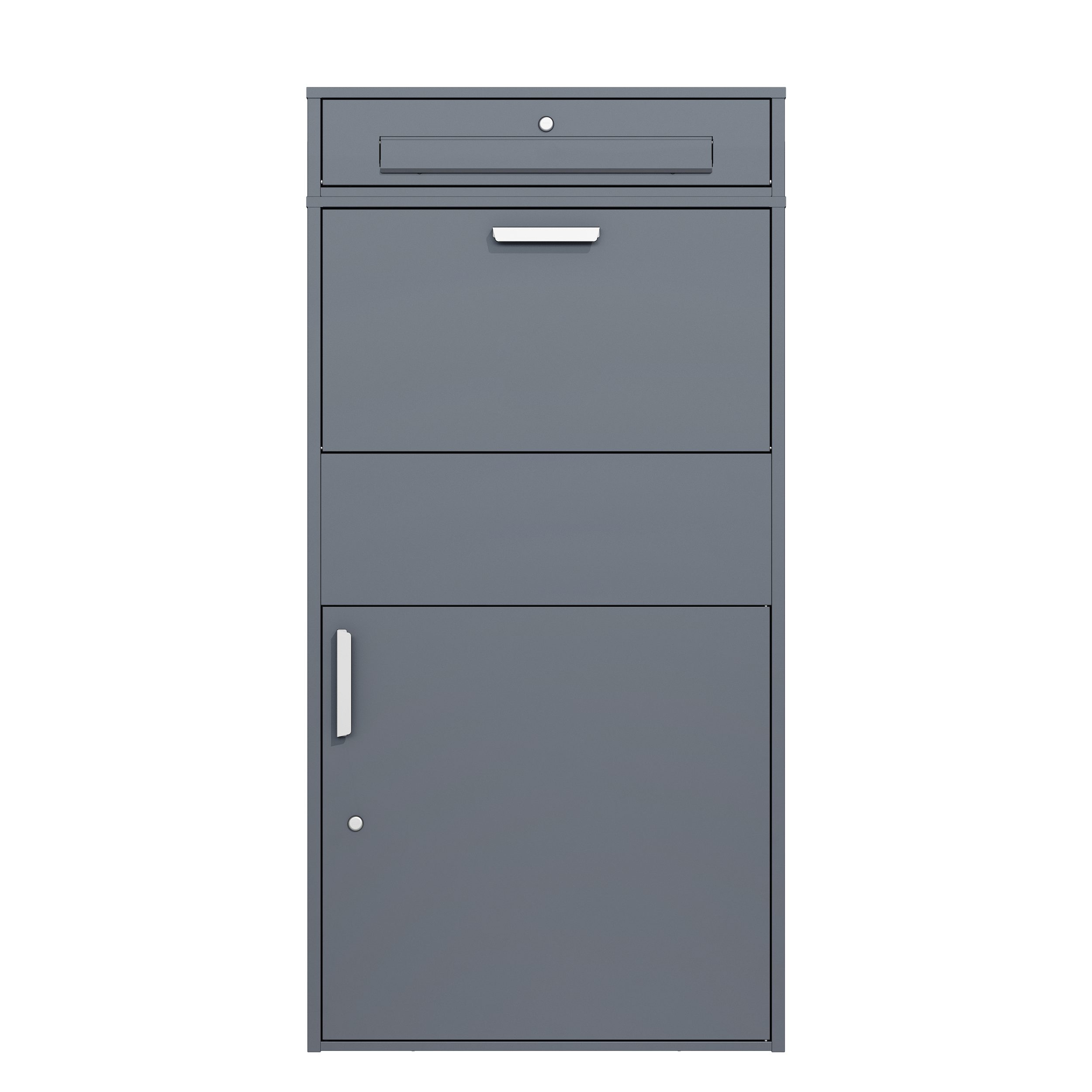 DEGAMO Paketbox BREMEN XL, 72x45x128,5cm, Stahl verznkt anthrazit, mit Brieffach