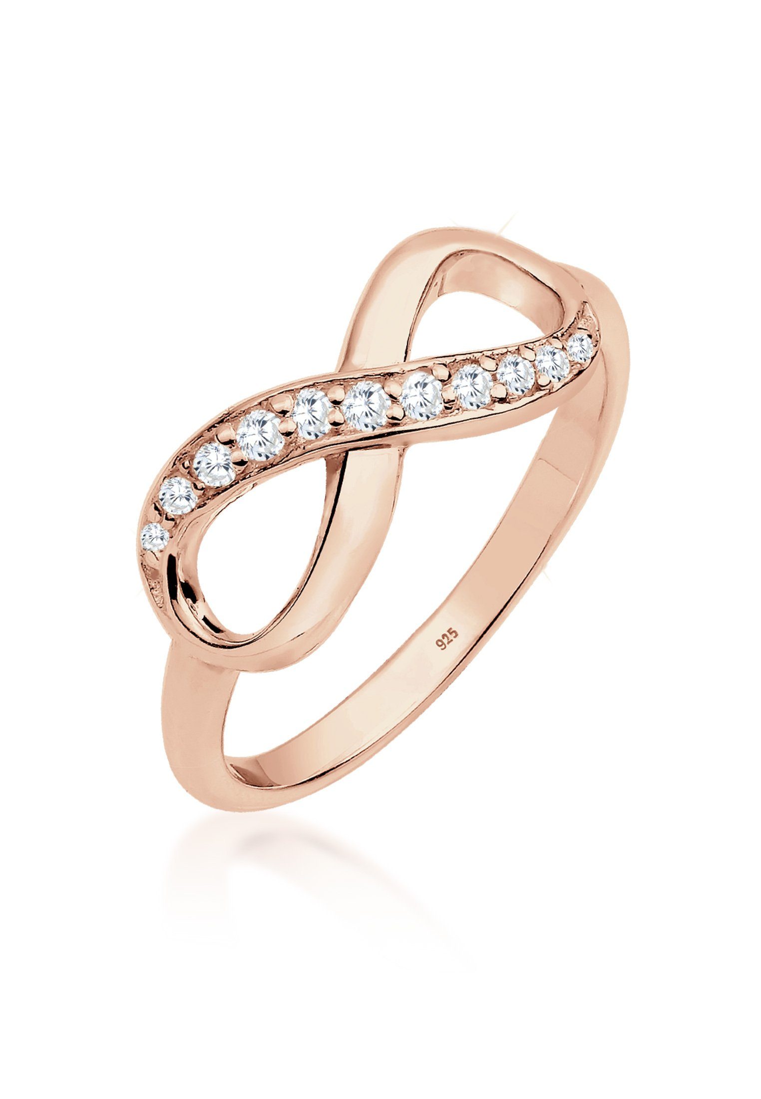 Elli Fingerring Infinity Zirkonia Eye Catcher 925 Sterling Silber, Infinity