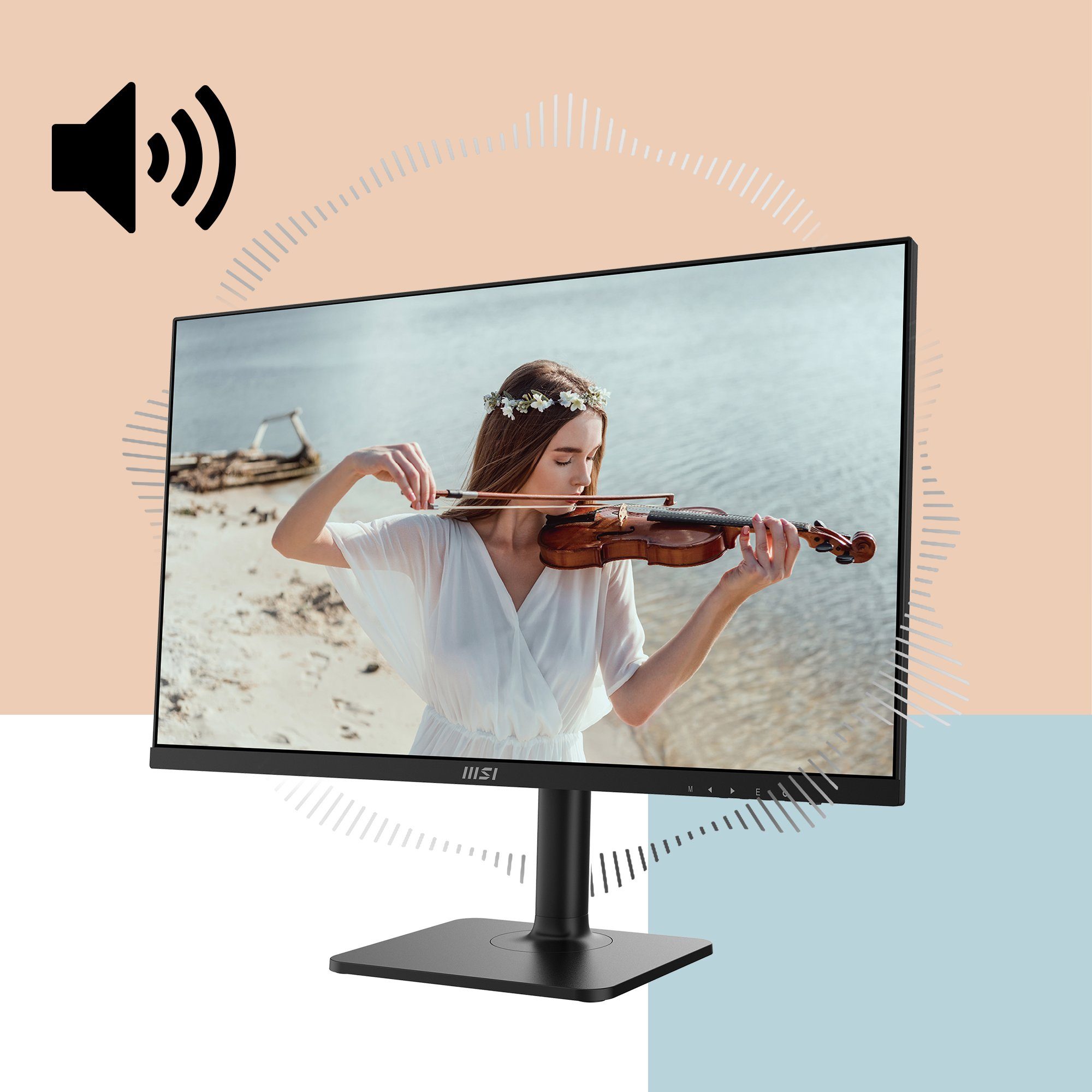 MSI Modern MD272QXP LED-Monitor (69 cm/27 ", 2560 x 1440 px, WQHD, 1 ms Reaktionszeit, 100 Hz, IPS-LED, höhenverstellbar, 3 Jahre Herstellergarantie, USB-C)