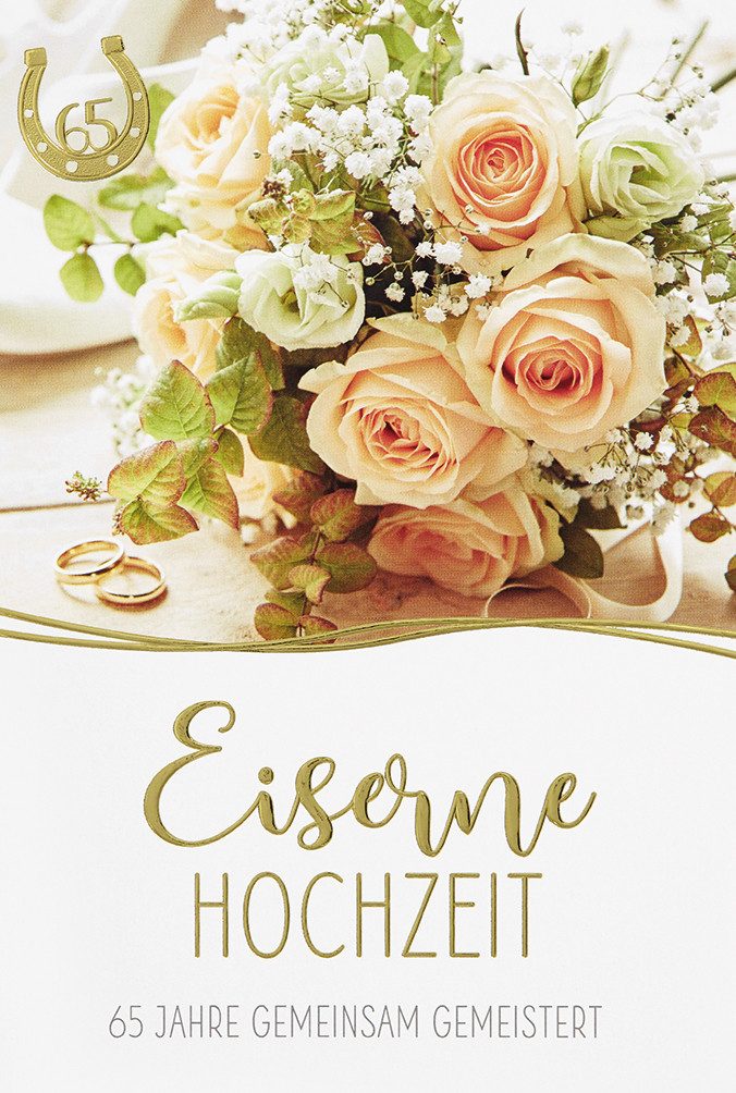 BSB Grußkarten Eiserne Hochzeit 65. Hochzeitstag Glückwunschkarte