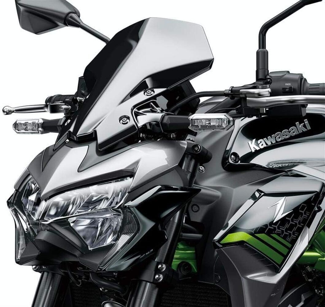 Kawasaki Fahrrad-Windschild Kawasaki Windschild groß getönt Z900 ab Modell 2020 bis Bj.2024, für Z900 ab Modelljahr 2020 bis Bj.2024