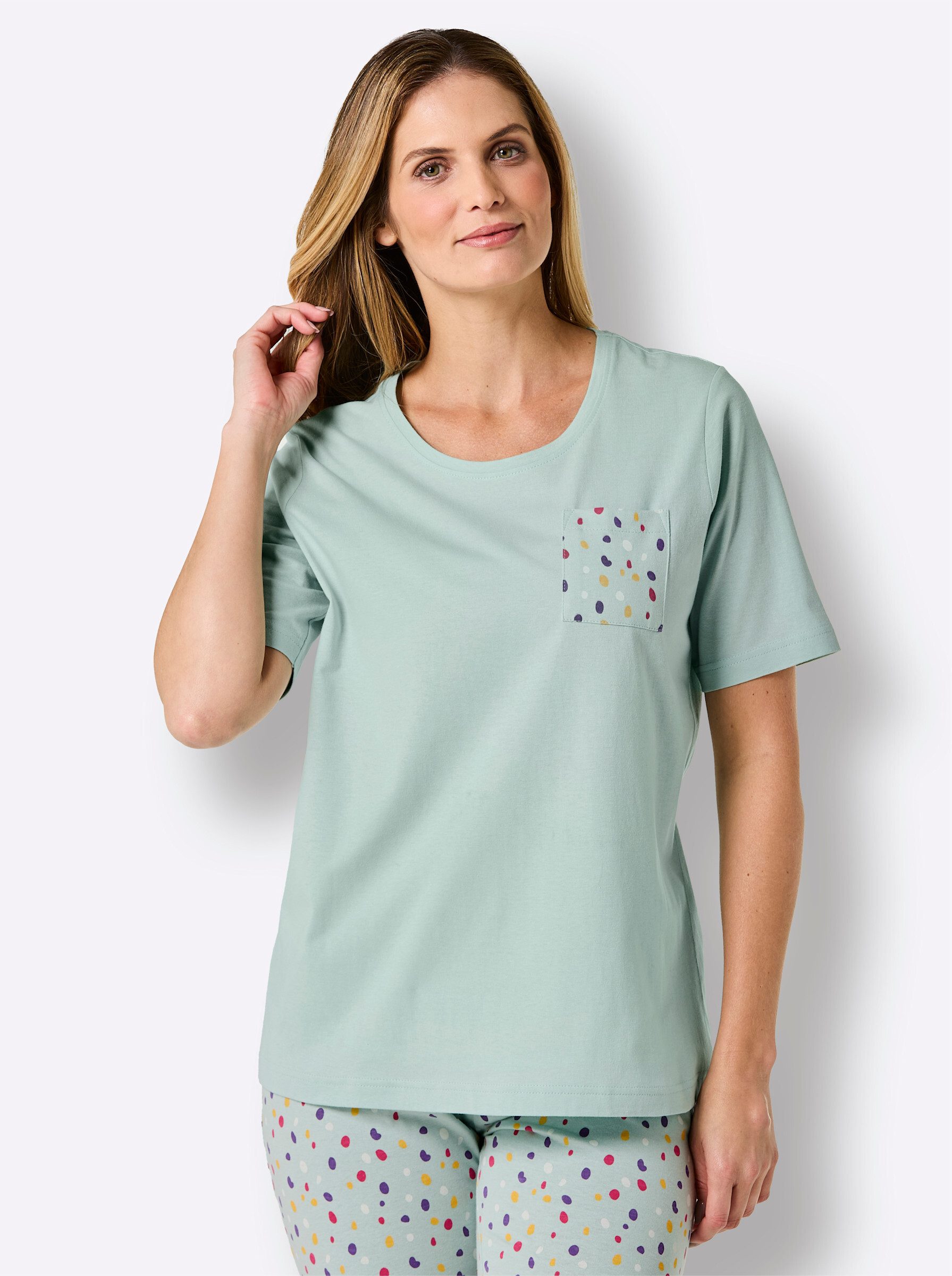 wäschepur Kurzarmshirt "Schlafanzug-Shirt" 1 Stk. tlg. günstig online kaufen