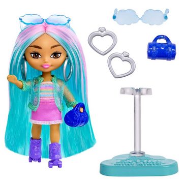 Mattel GmbH Anziehpuppe Barbie Extra Mini Minis Puppe mit blauen Haaren
