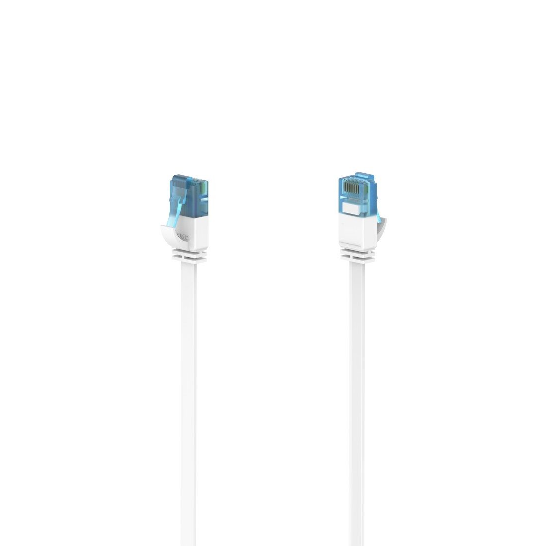 Hama Netzwerkkabel, CAT-6a, 10 Gbit/s, U/UTP, flach, 15,00 m Netzwerkkabel, (1500 cm), Knickschutz gegen Kabelbruch, 15 Meter