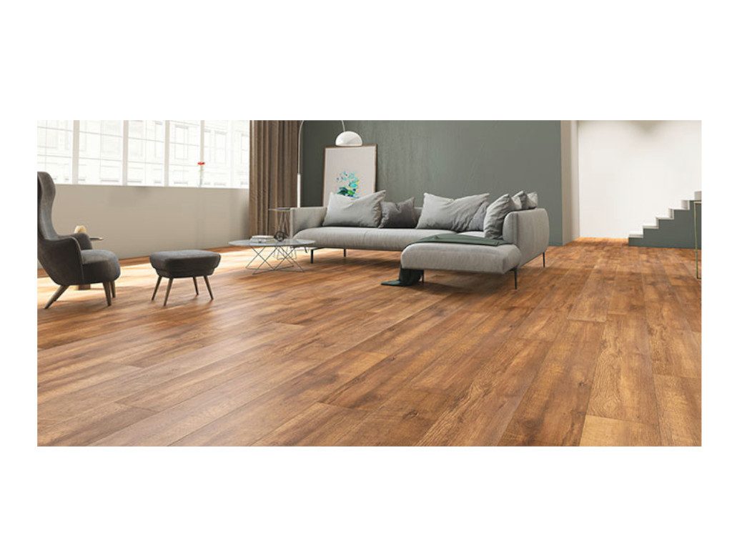 BASICfloor Laminat Laminat Eiche sägerau hell braun Landhausdiele