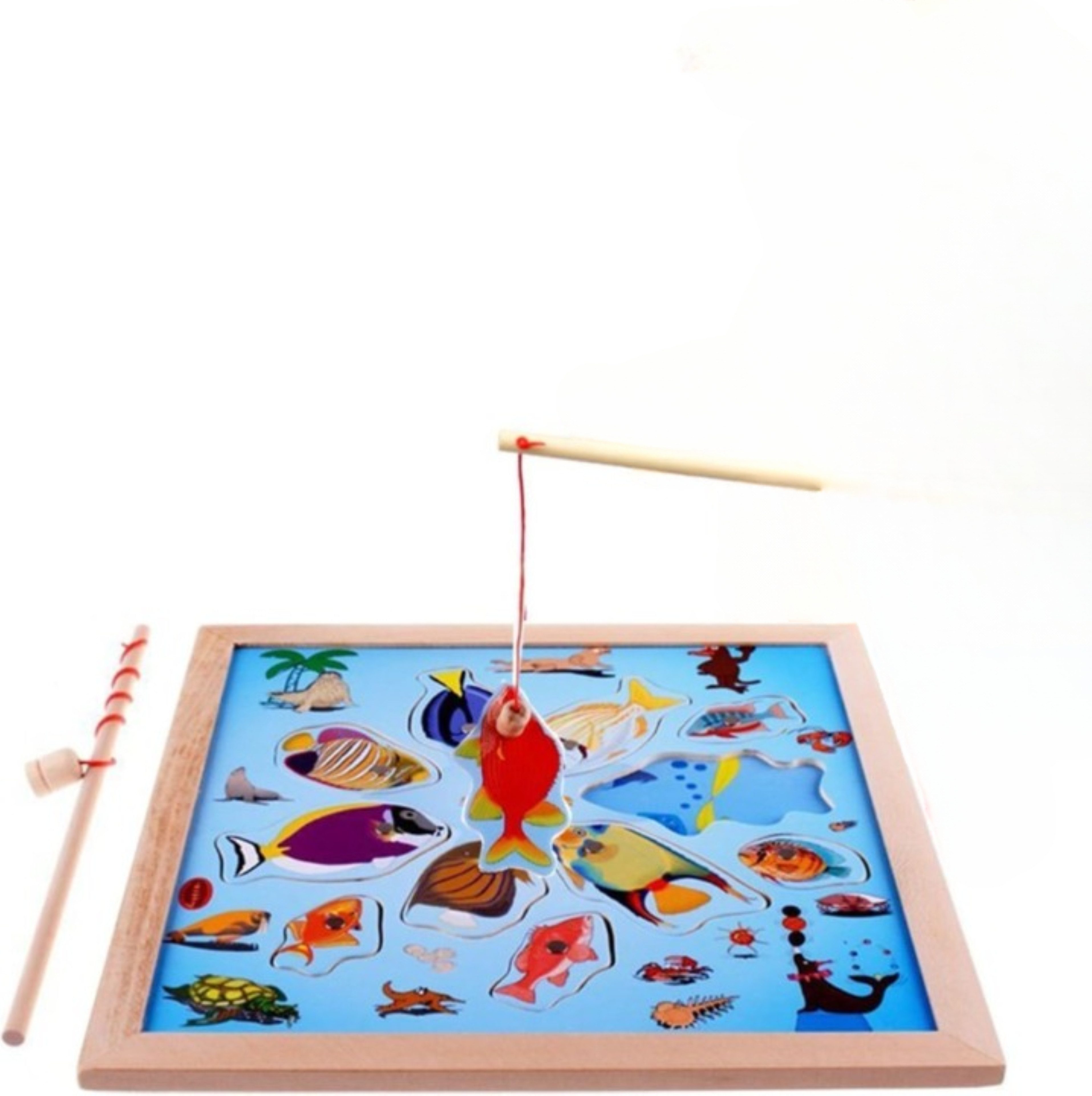 Puzzle Magnetisches Holzpuzzles Angeln: Spaß für 3-5 Jährige, 1 Puzzleteile, Förderung Hand-Auge-Koordination