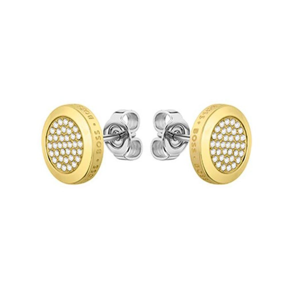 BOSS Ohrring-Set Charming gold-plated earrings with zircons 1580297