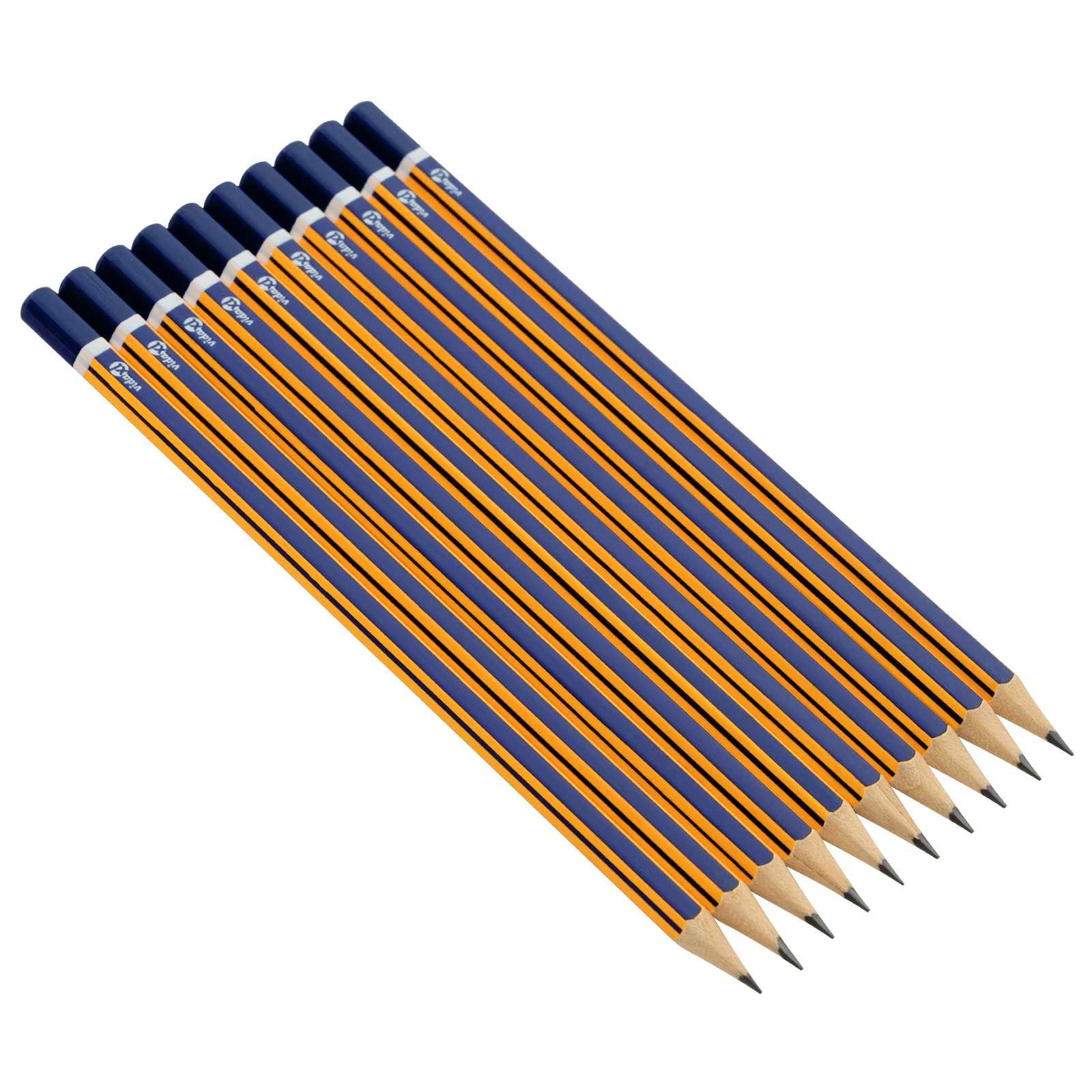 vidaXL Bleistift HB Bleistifte Ø 0,7 x 18 cm Blau und Gelb Massives Poplar Holz, (300-tlg)
