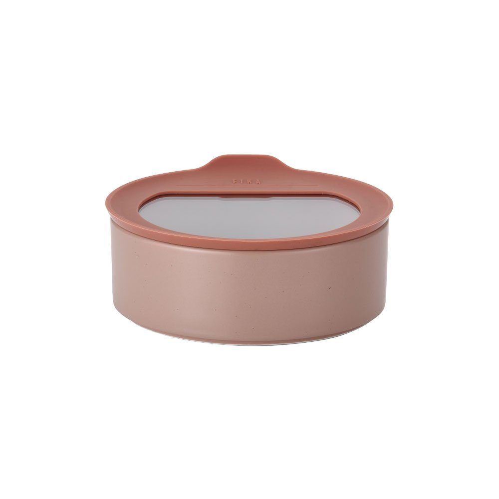 NEOFLAM® Vorratsdose FIKA One Keramik Vorratsdose 700ml - Rosé Pink, Keramik, Silikon, (1-tlg)