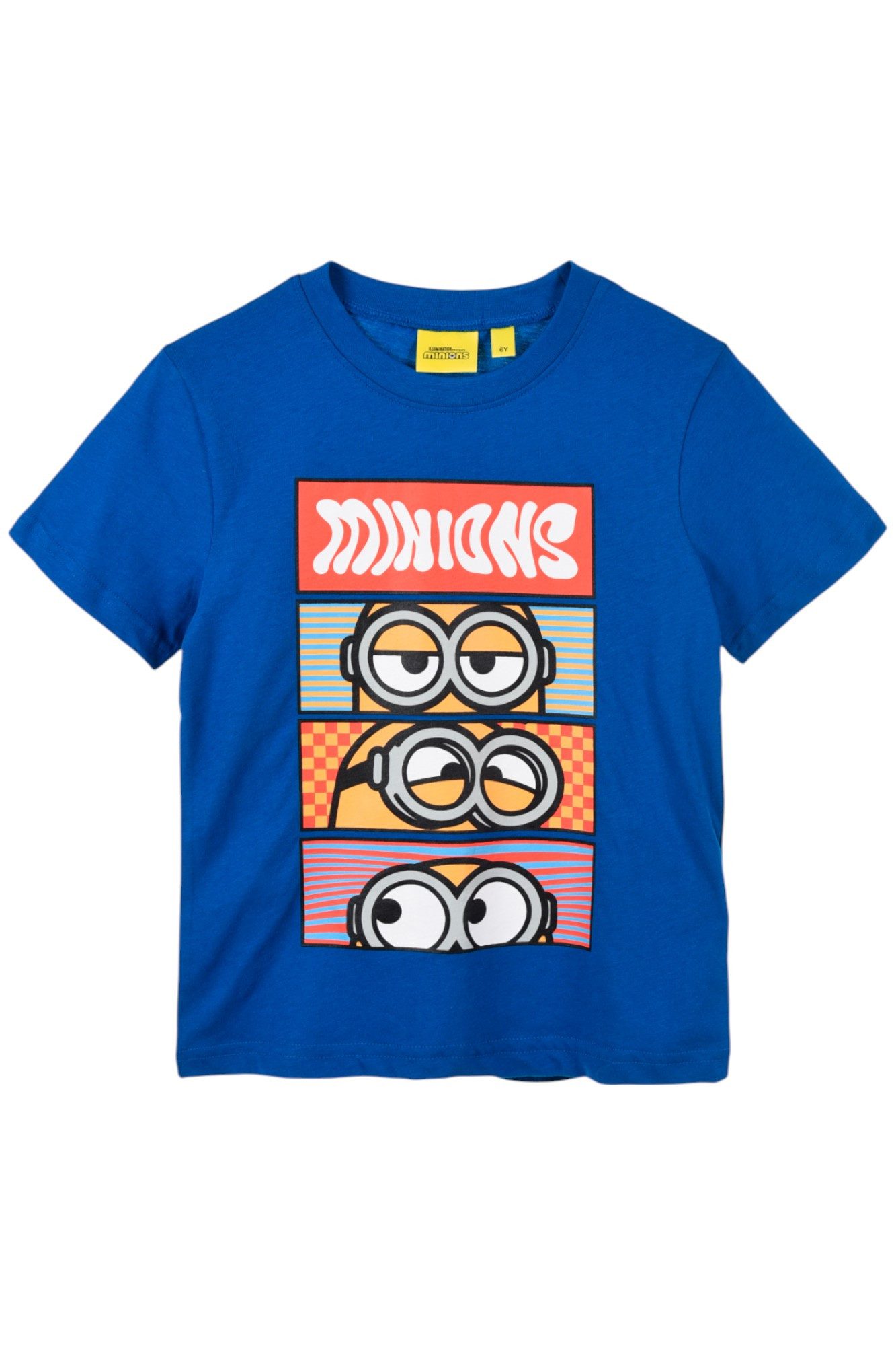 Minions T-Shirt Jungen Jersey Kurzarmshirt aus Baumwolle Gr. 98 - 116 cm