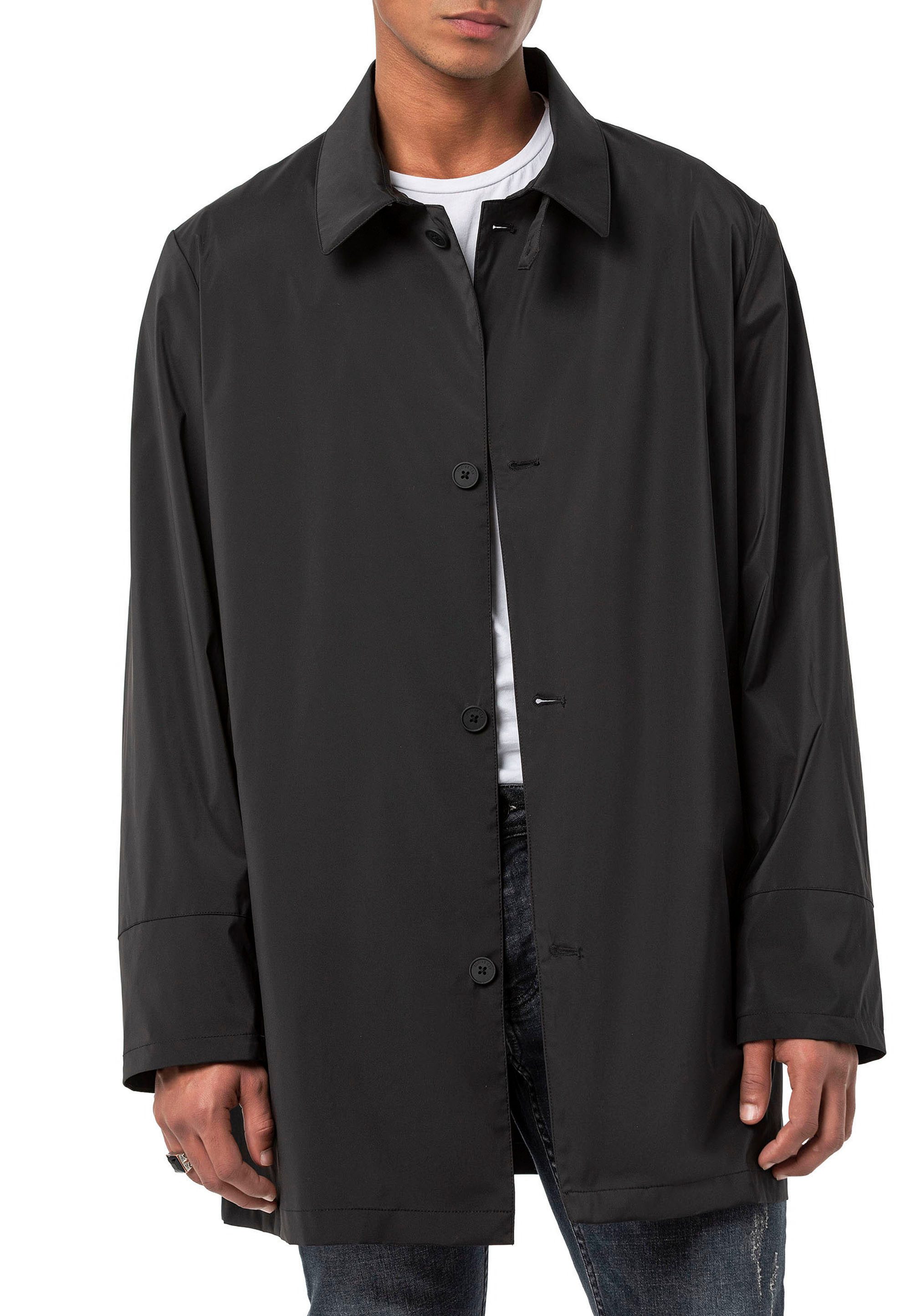 RedBridge Kurzmantel mit Hemdkragen und Knopfleiste Trenchcoat Casual Gerade, moderne Passform