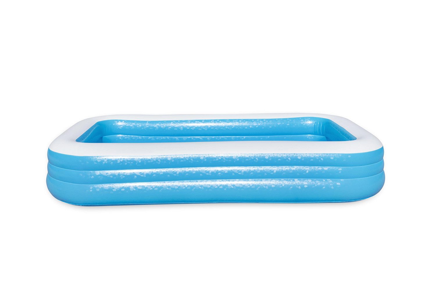 Bestway Planschbecken Family Pool, (Packung, 1-tlg., 305 x 183 x 56 cm, Inkl. Reparaturflicken), Ab 6 Jahren, eckig