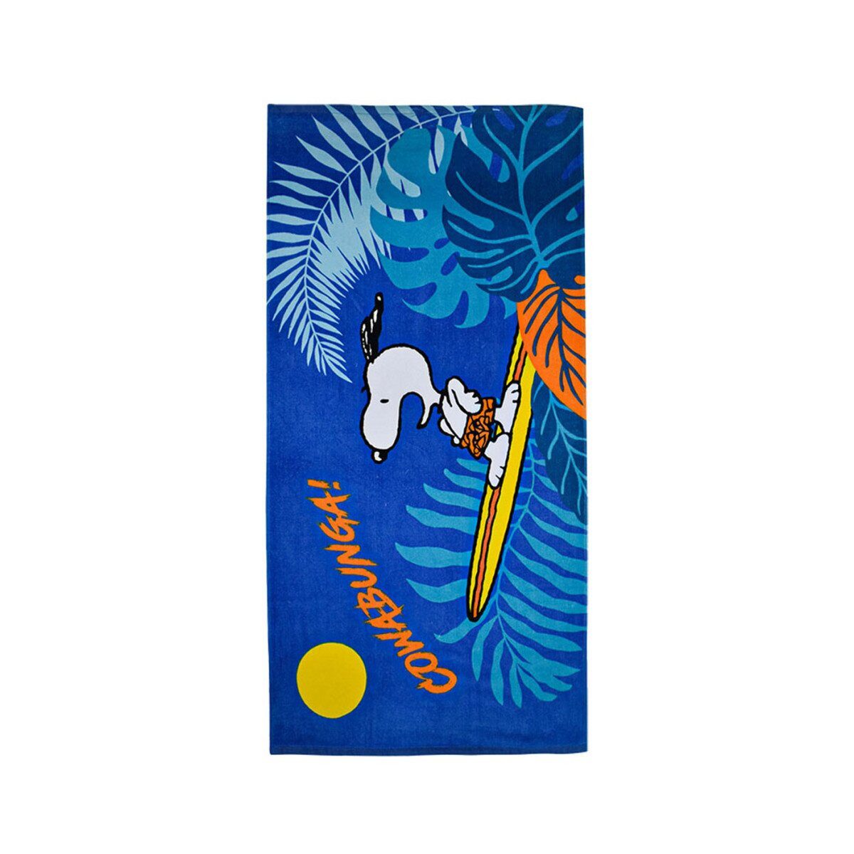 Snoopy Badetücher Snoopy Strandtuch 70x140cm – Cowabunga Surf Design, 100% Baumwolle (1-St)