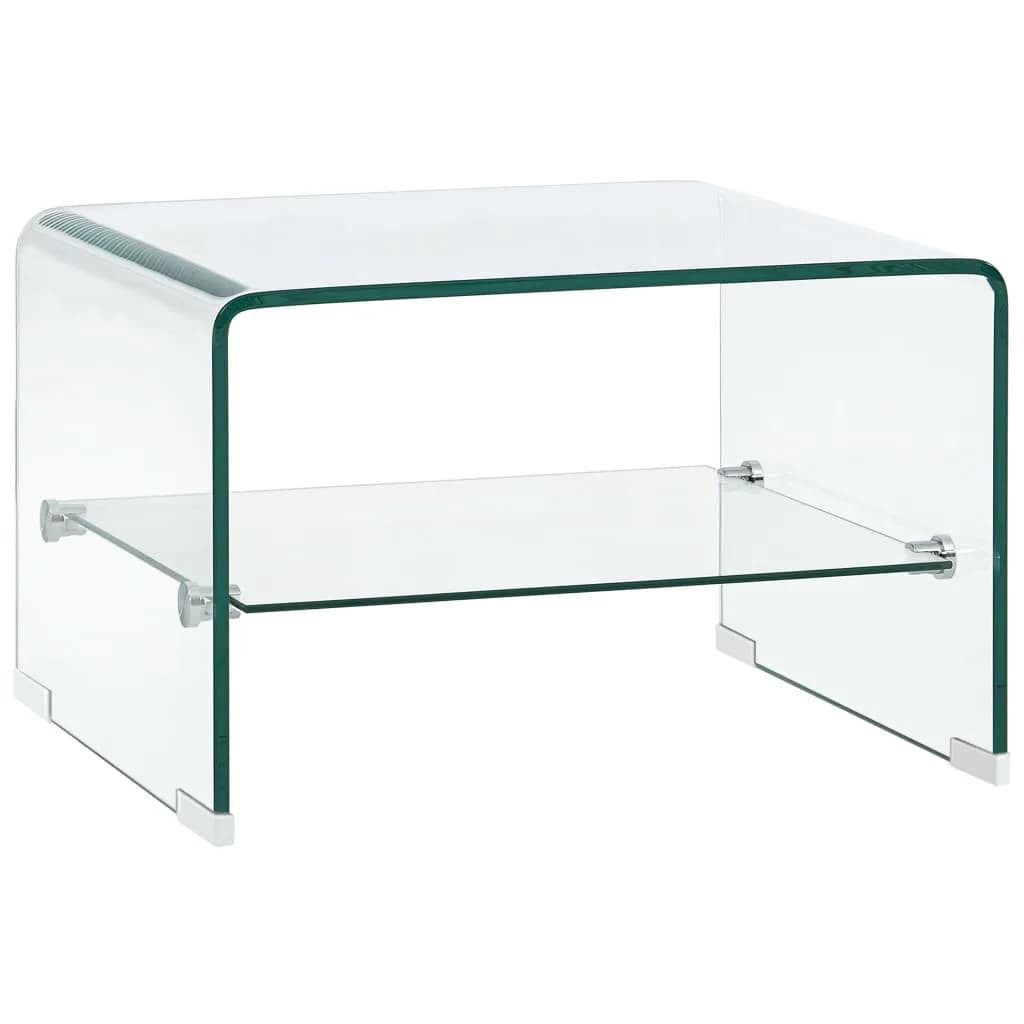 vidaXL Couchtisch Couchtisch Transparent 50×45×33 cm Hartglas (1-St)