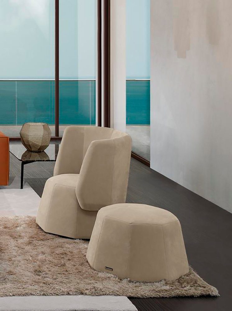 Lehn Modern 1 Sessel Luxus JVmoebel Textil Sessel Made Einsitzer (Sessel), Design in Europe Möbel Sitz