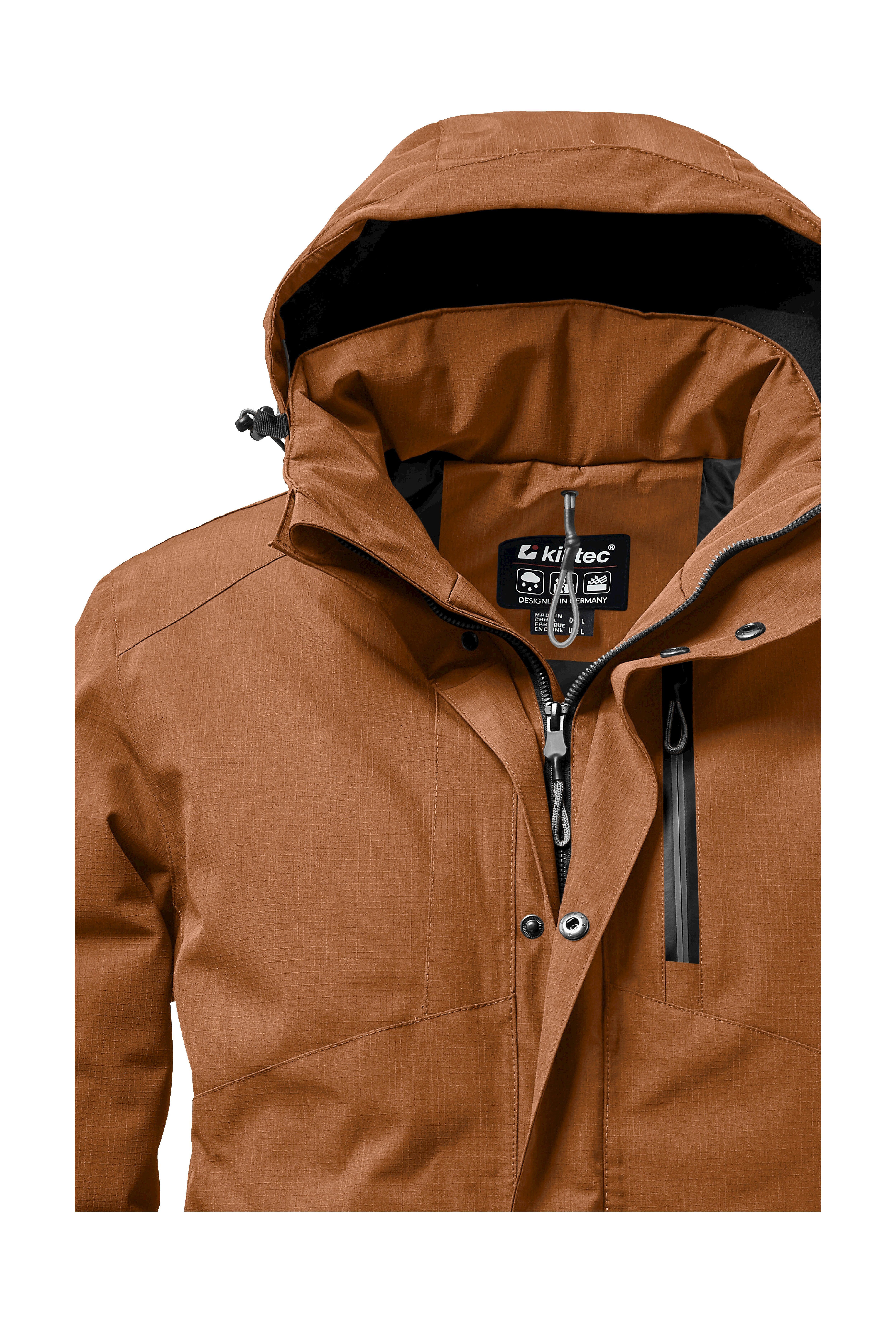 Killtec Outdoorjacke KOW 161 MN JCKT Wasser- und winddichte Funktionsjacke mit abnehmbarer Kapuze