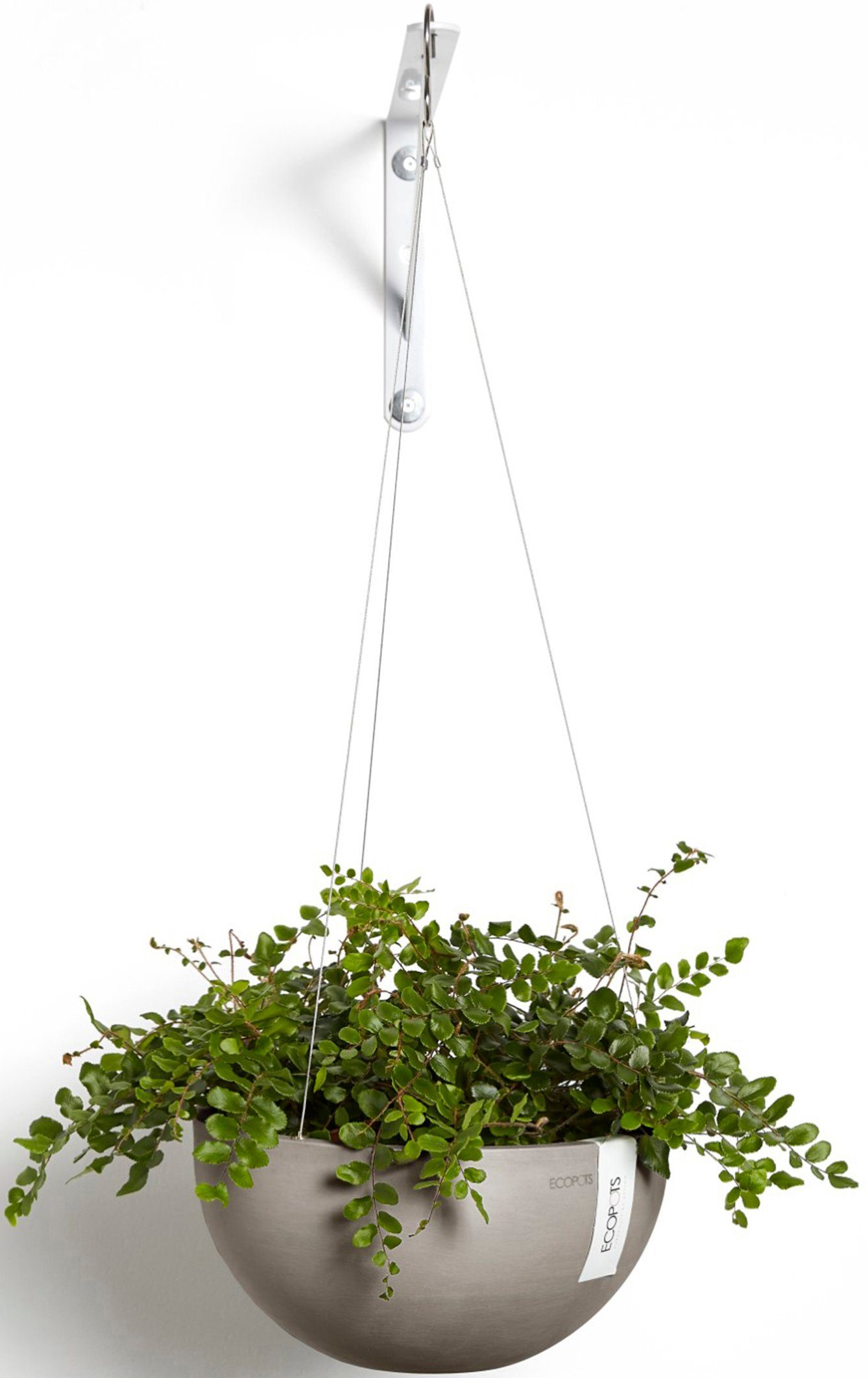 ECOPOTS Blumentopf Brussels hängend 27 Taupe, für innen und außen: frostsicher, bruchsicher und lichtbeständig
