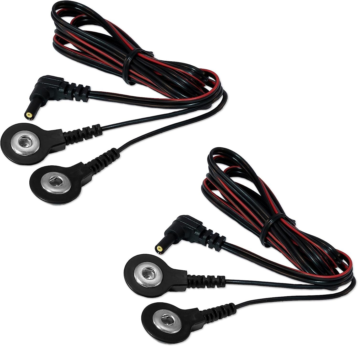 Axion Elektrodenpads TENS-EMS-Geräte Anschlusskabel, Set 2 St.,mit 3.5mm Druckknopfanschluss