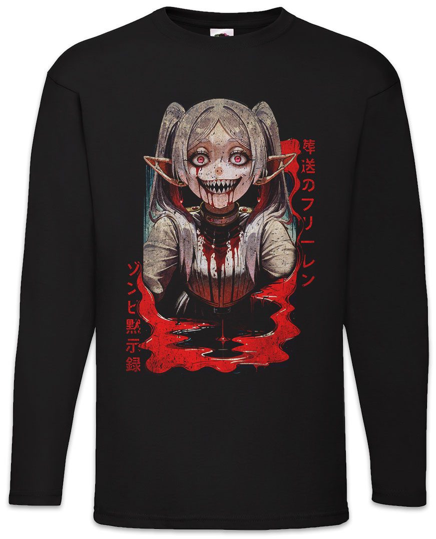 Langarmshirt Horror Sou Sou Langarm T-Shirt Anime Heiter Himmel Frieren Mage Eisen