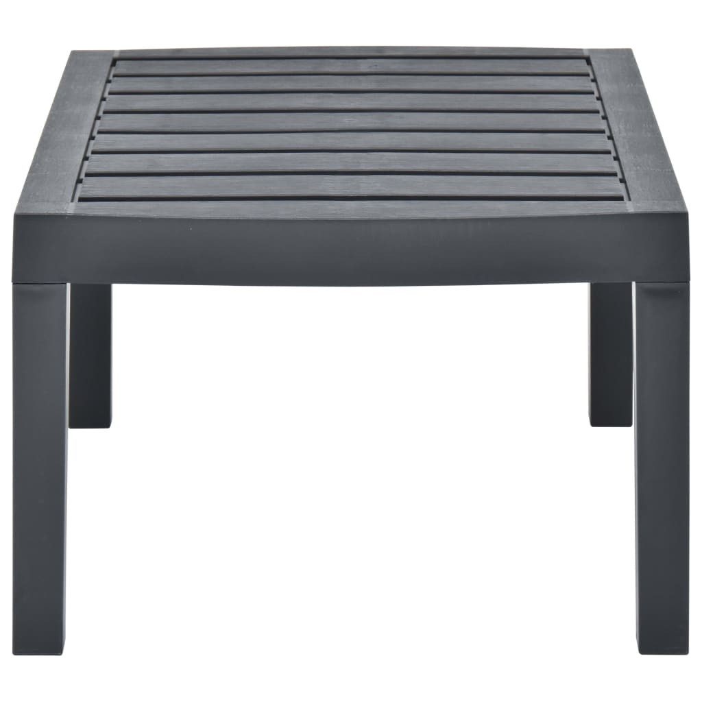 vidaXL Gartentisch Gartentisch Anthrazit 78x55x38 cm Kunststoff (1-St)