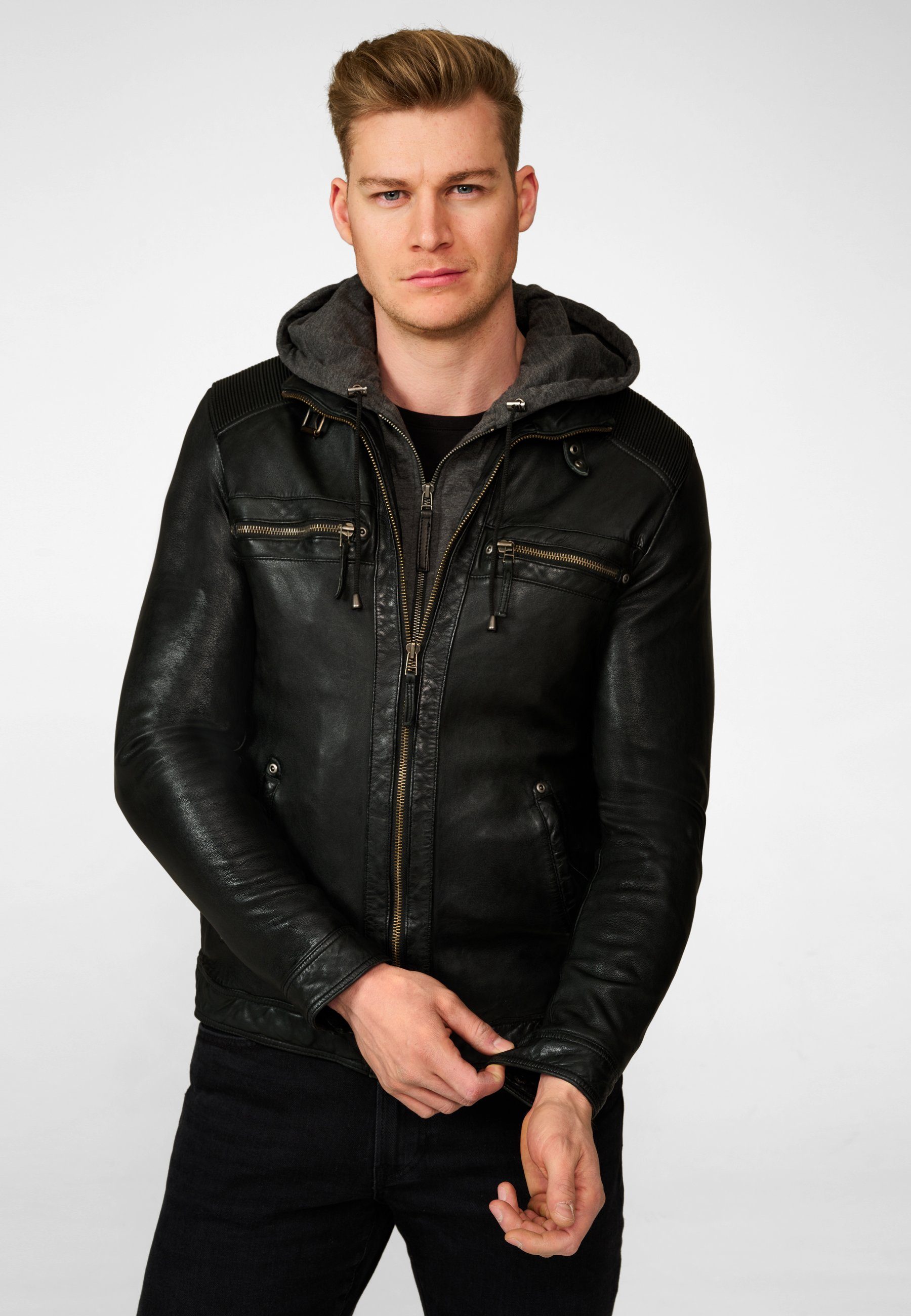 RICANO Lederjacke Nate Lederjacke mit abnehmbarer günstig online kaufen