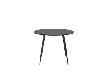 BOURGH Esstisch PLAZA runder Esstisch - Esszimmer Tisch ⌀100cm in schwarz