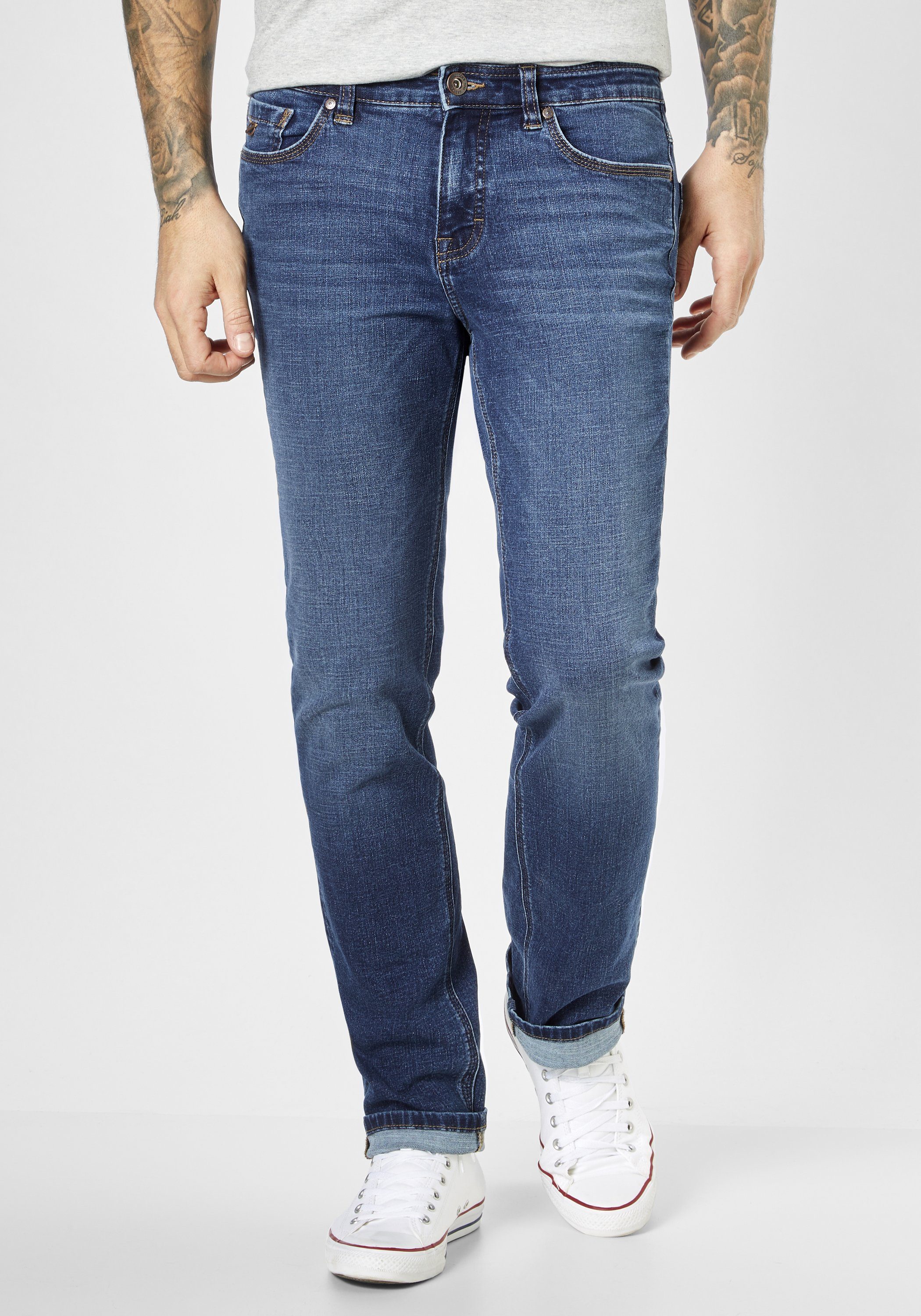 Paddock's 5-Pocket-Jeans RANGER PIPE mid blue