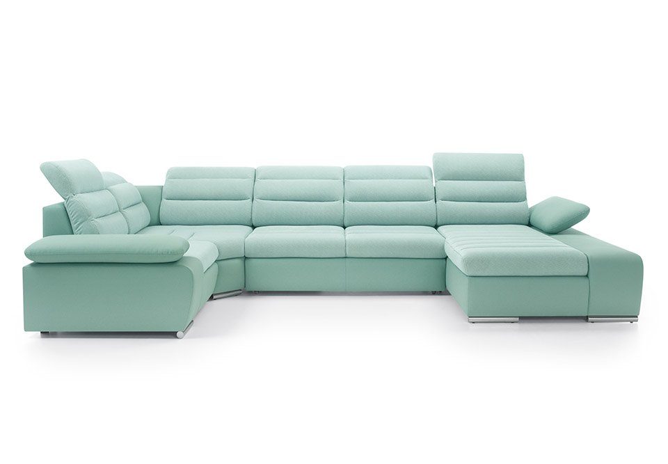 JVmoebel Ecksofa, Ecksofa U Form Sofa Couch Design Couchen Polster Textil Modern Eck