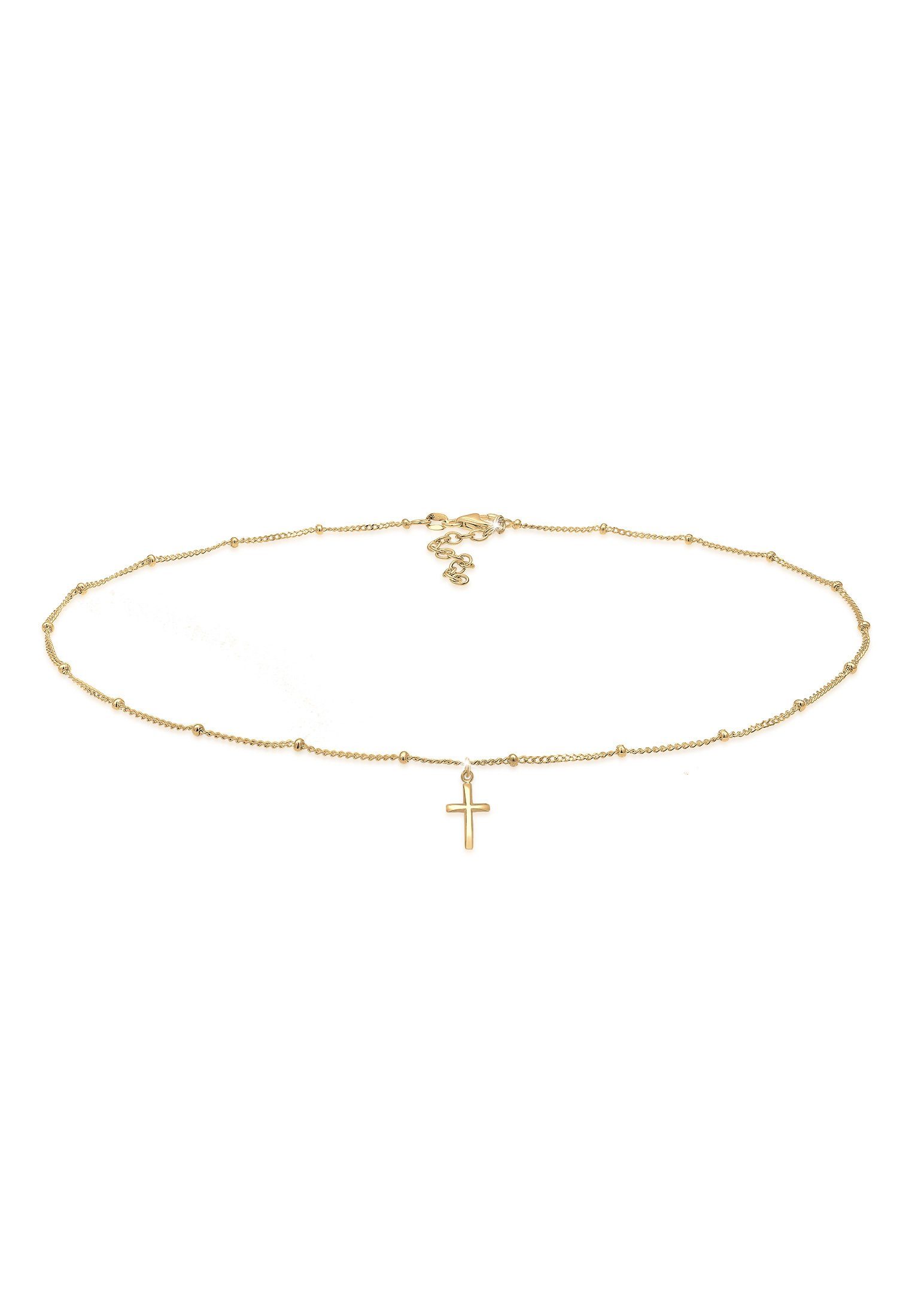 Elli Choker Choker Kugelkette Kreuz Glaube Schmuck Geschenk 925 Silber