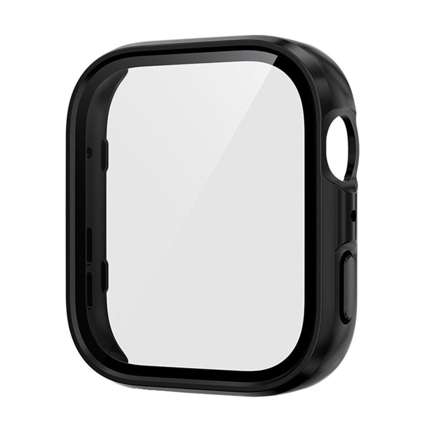 Wigento Smartwatch-Hülle Für Huawei Watch Fit 4 Kunststoff Watch Hülle + 9H Hart Glas Schwarz, Schutzhülle aus PC + Hart Glas für Rundumschutz