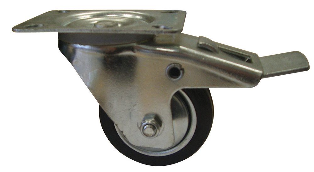 HSI HSI Lenkrolle mit, Feststeller, Eisen, verzinkt, 125mm, 1 STK