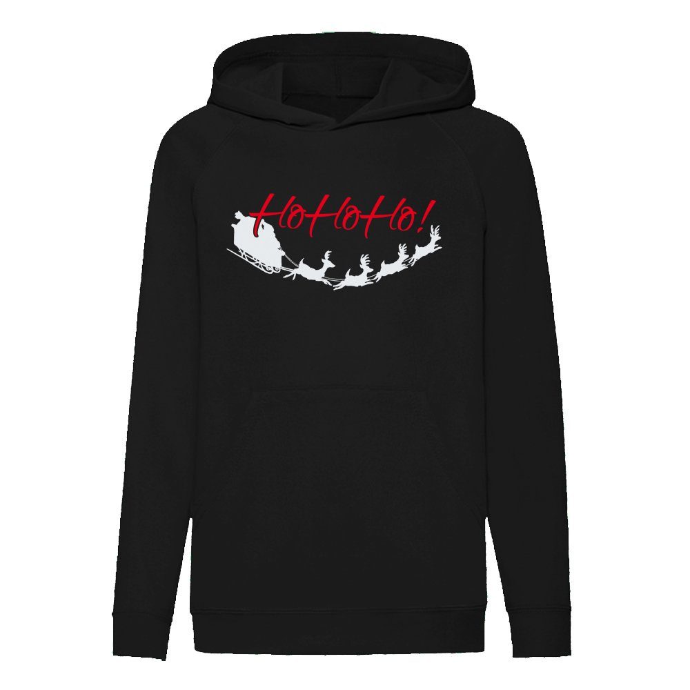 Hoodie Ho Ho Ho! - Weihnachtsmann mit Rentierschlitten