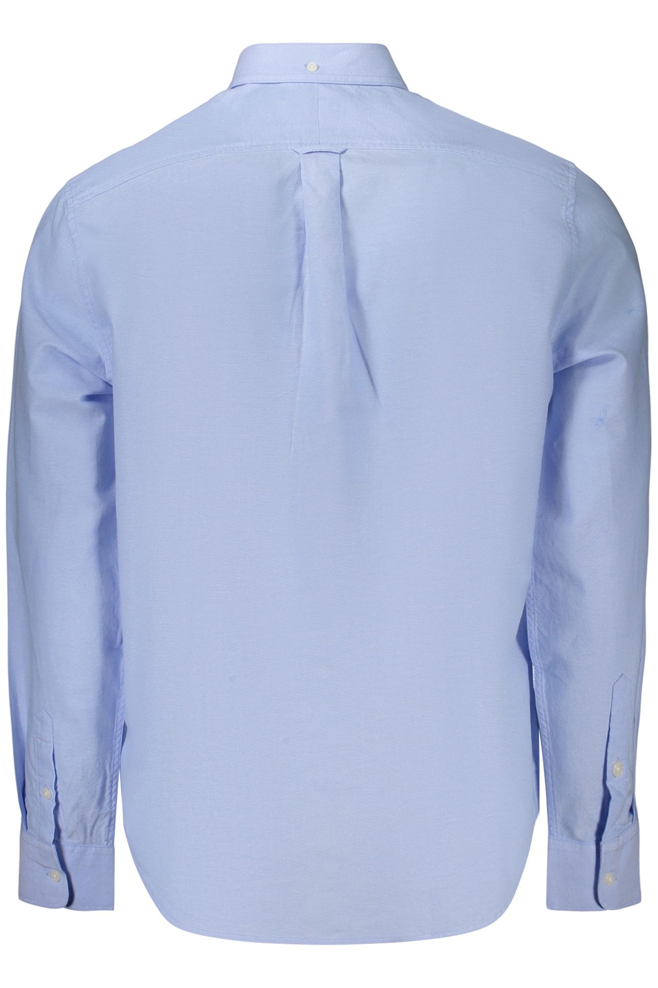 GUESS JEANS Langarmhemd Klassisches Herren Langarmhemd Blau mit Stickerei und Button-Down-Krag