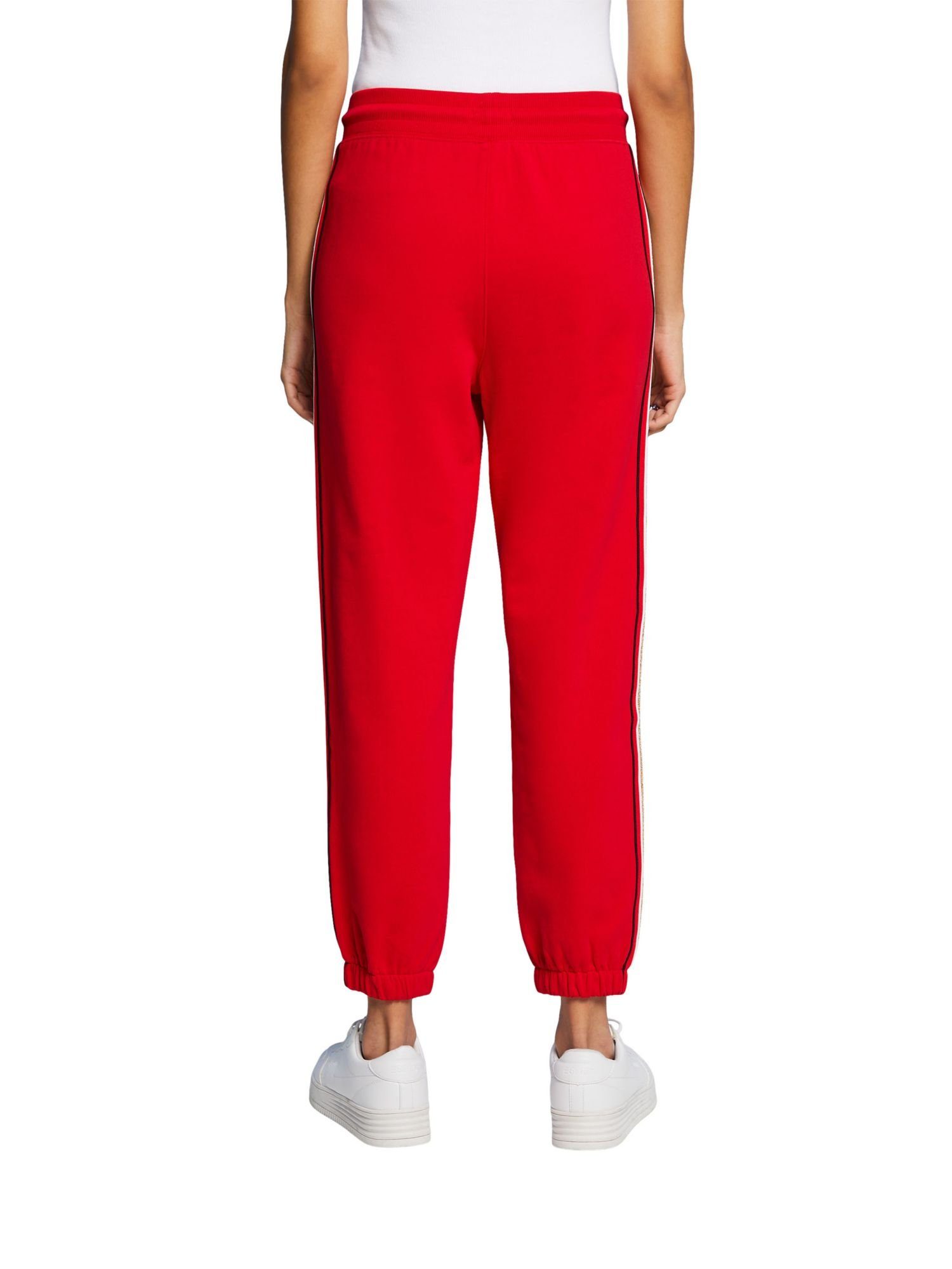 Pants aus Trackpants RED Baumwolle Esprit Gestreifte Jogger