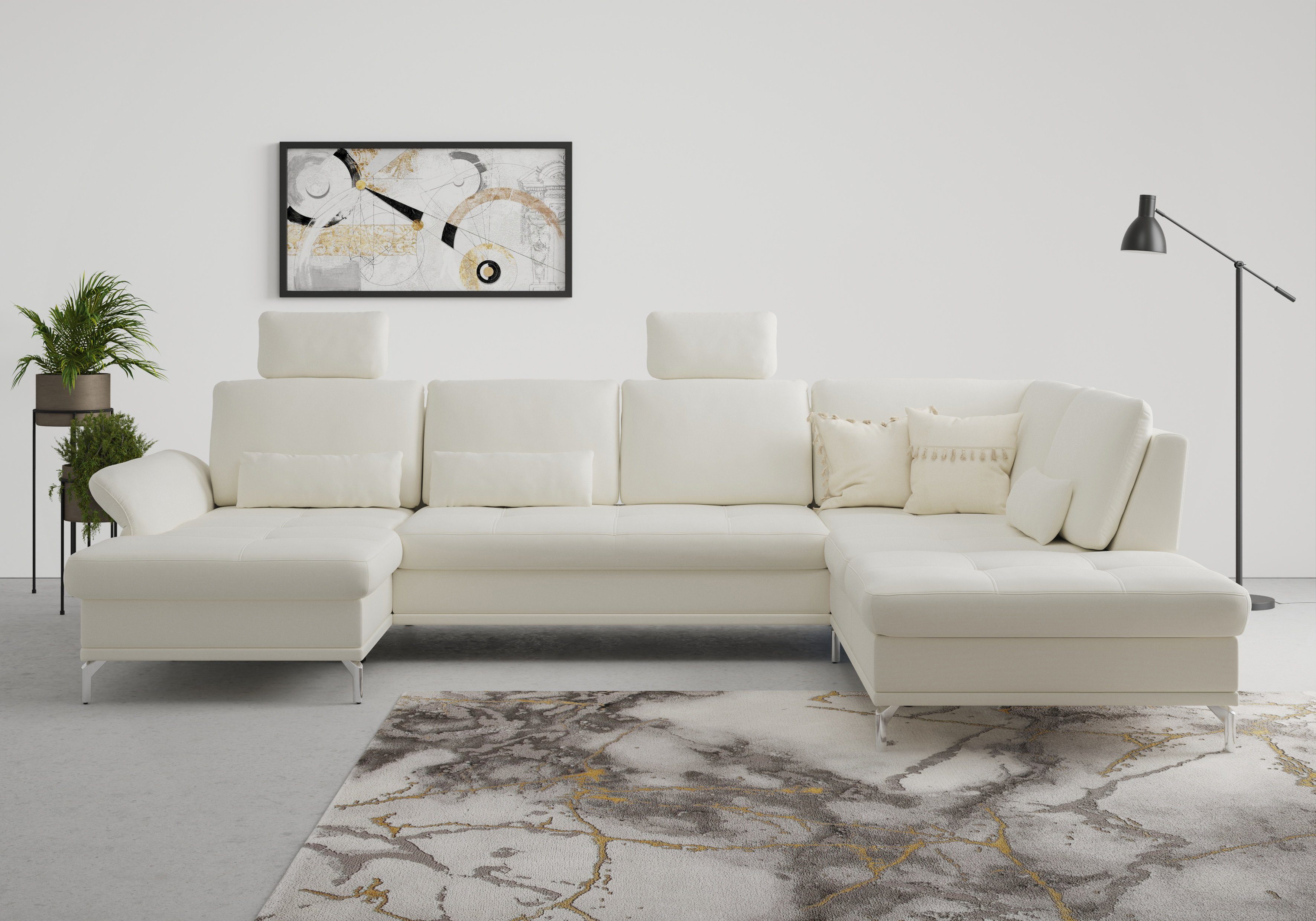 INOSIGN Wohnlandschaft "Palm Beach U-Form" Federkern, mit Sitztiefenverstel günstig online kaufen