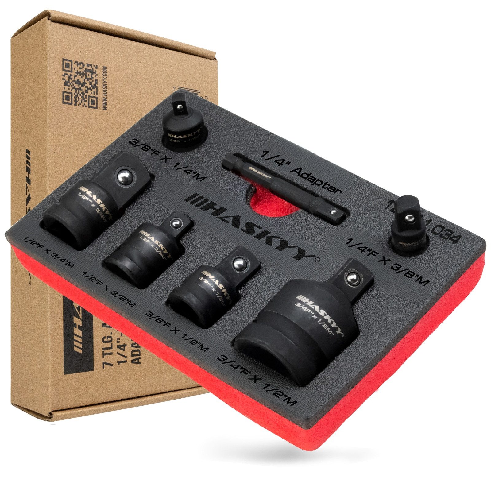 HASKYY Stecknüsse Schlagschrauber Stecknuss Adapter Set 1/4" 3/8" 1/2" 3/4" günstig online kaufen