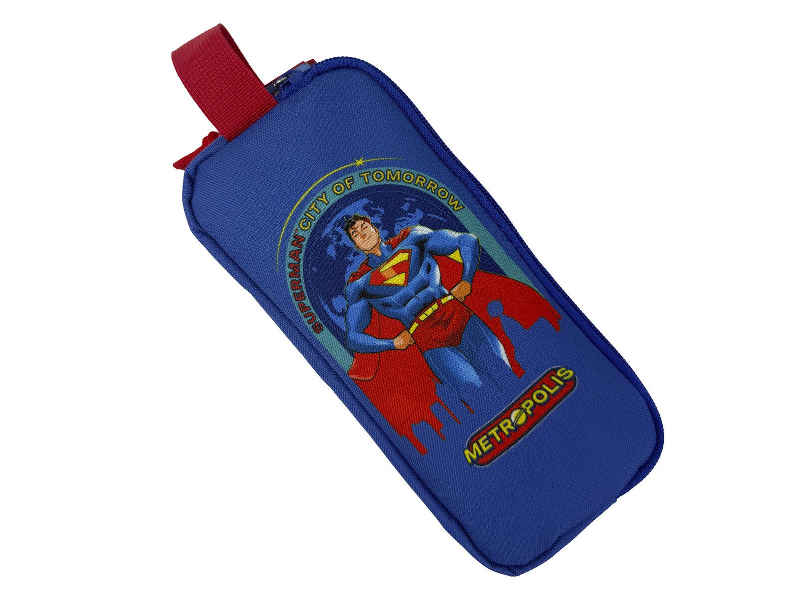 Superman Federmäppchen mit zwei Fächern Federmappe mit Reißverschluss
