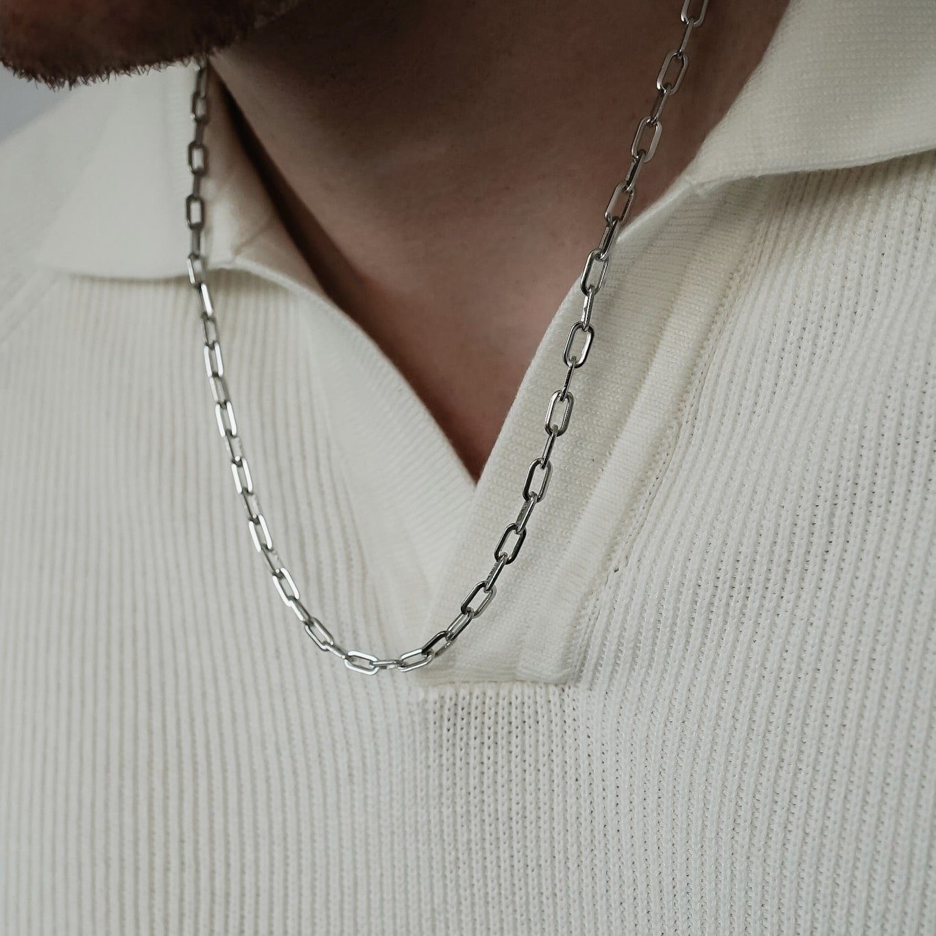 Sprezzi Fashion Edelstahl für Silber Halskette modern Edelstahlkette Herren