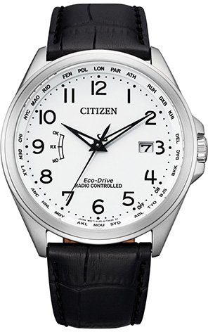 Citizen Funkuhr CB0250-17A, Armbanduhr, Herrenuhr, Solar, Lederarmband, Saphirglas, Datum