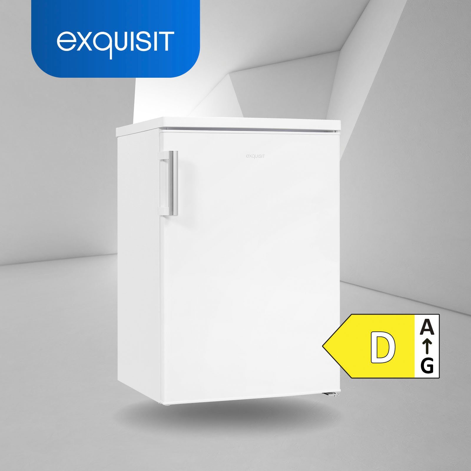 exquisit KS16-V-H-010D 85,5 breit cm hoch, weiss, cm weiß 56 Kühlschrank