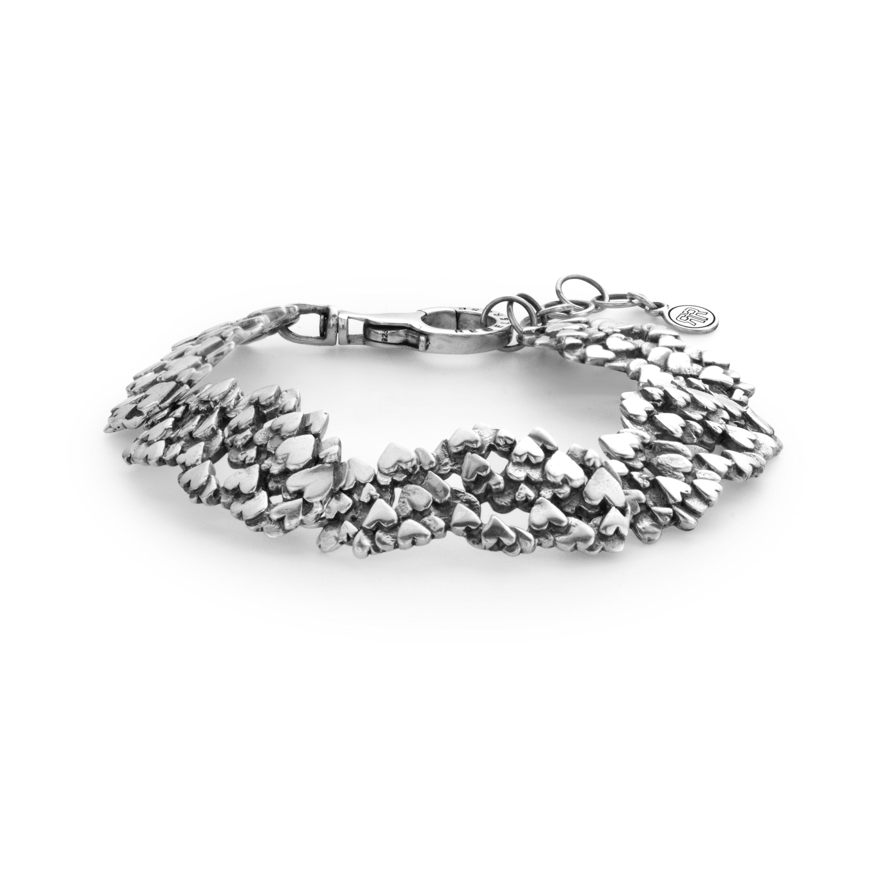 Rebel & Rose Armband Hearts & Hearts 925er Sterlingsilber